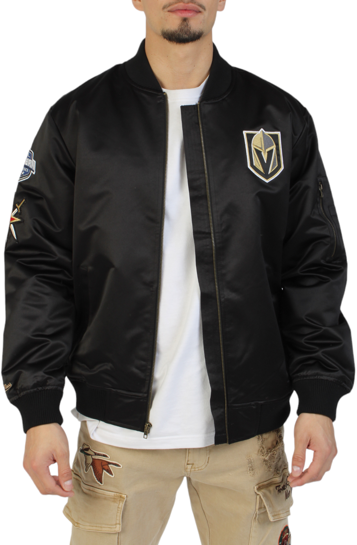 Lightweight Satin Bomber Vegas Golden Knights