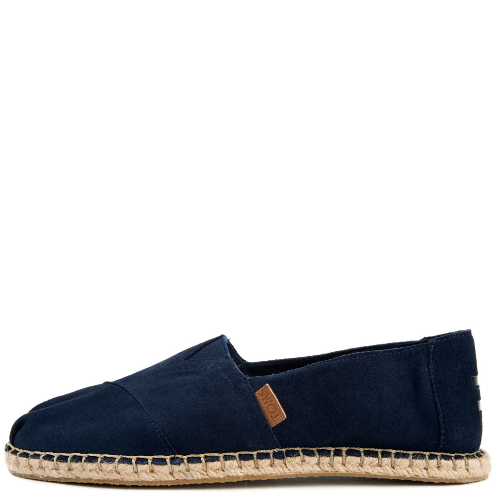 Classic in Navy Suede/Blanket Stitch