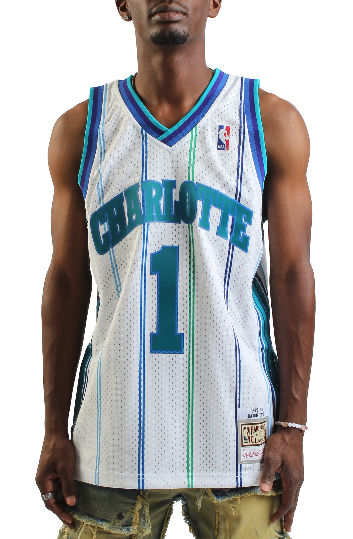 NBA Charlotte Hornets 1999 Baron Davis Swingman Jersey