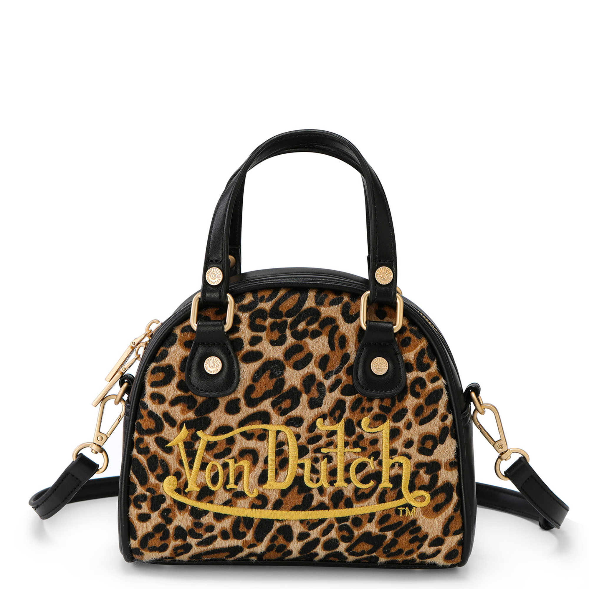 Leopard Vegan Pony Hair Cheetah Bowling Bag
