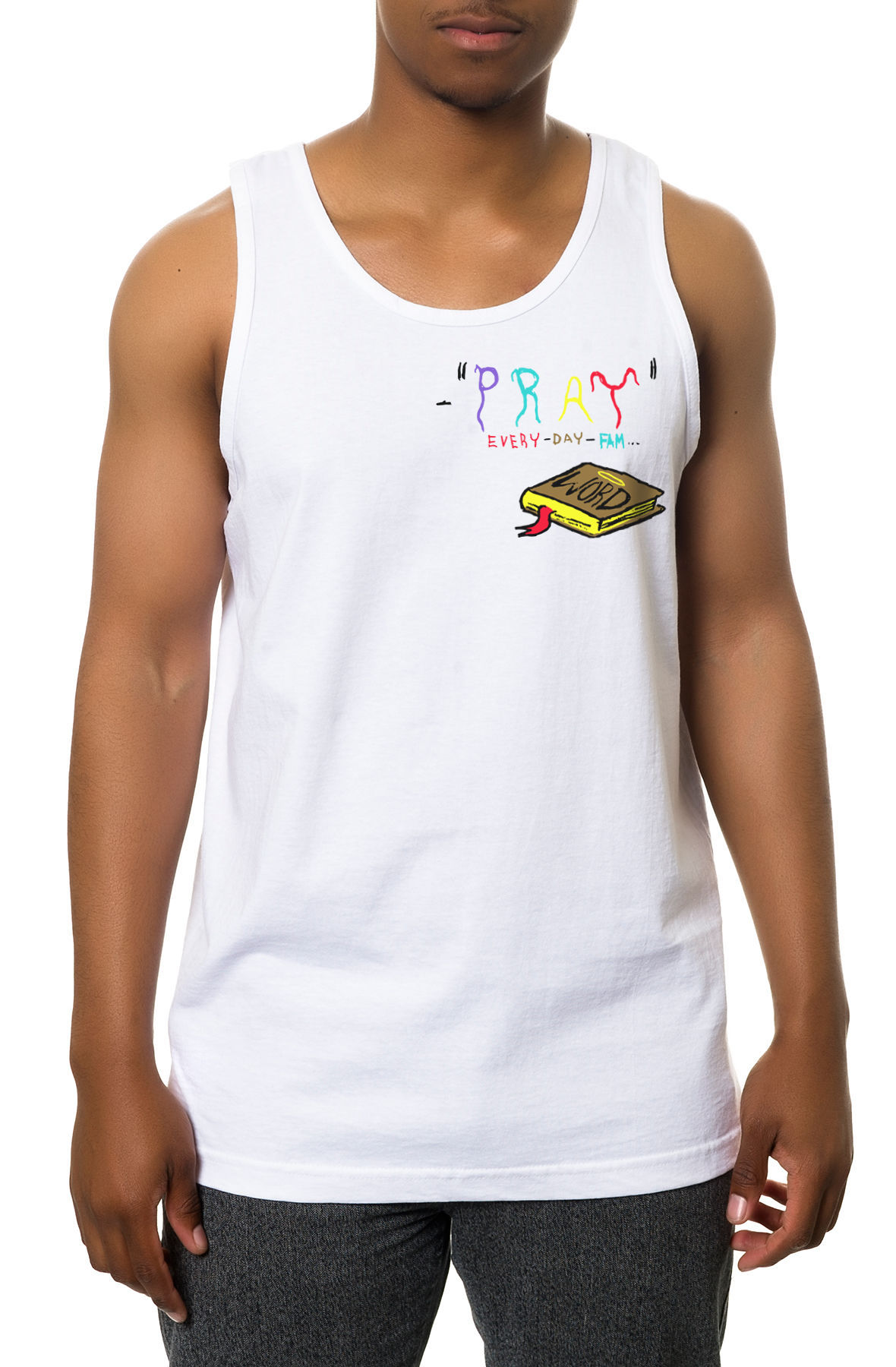 The Pray Everyday Tank Top in White