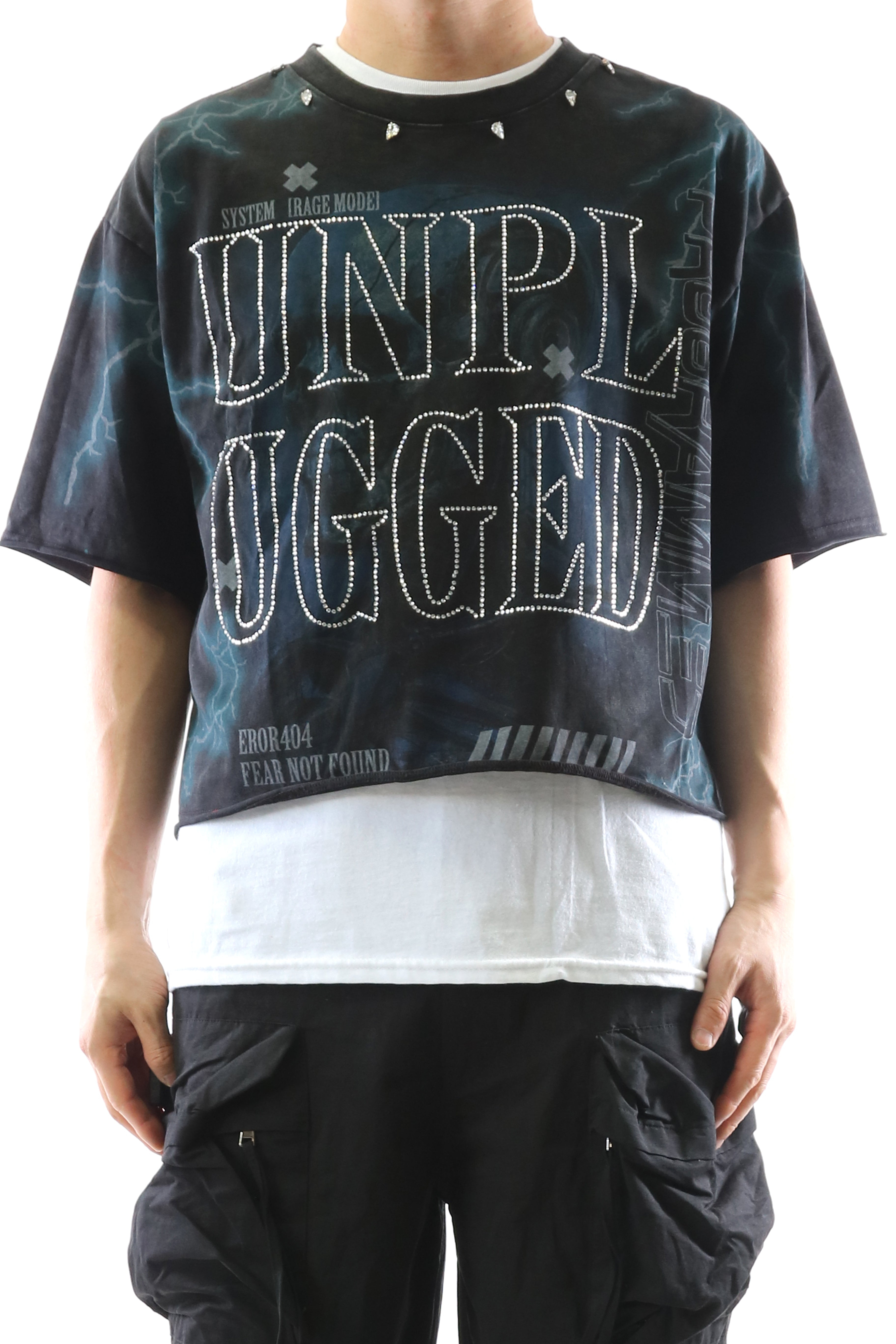 DUSTSPIRE S/N Jersey 3/4 Sleeve Crop Top Tee