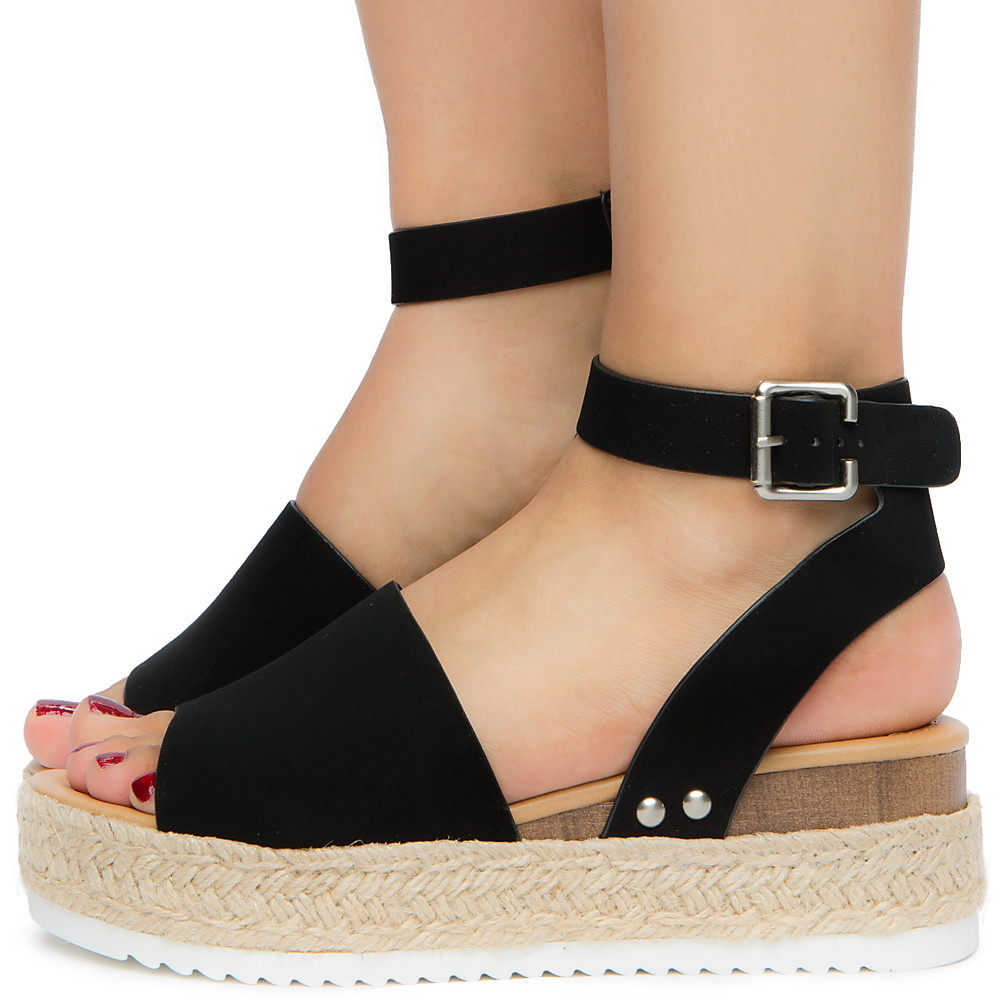 SOLE LA VIE Topic Platform Sandals FD TOPIC/BLACK - PLNDR