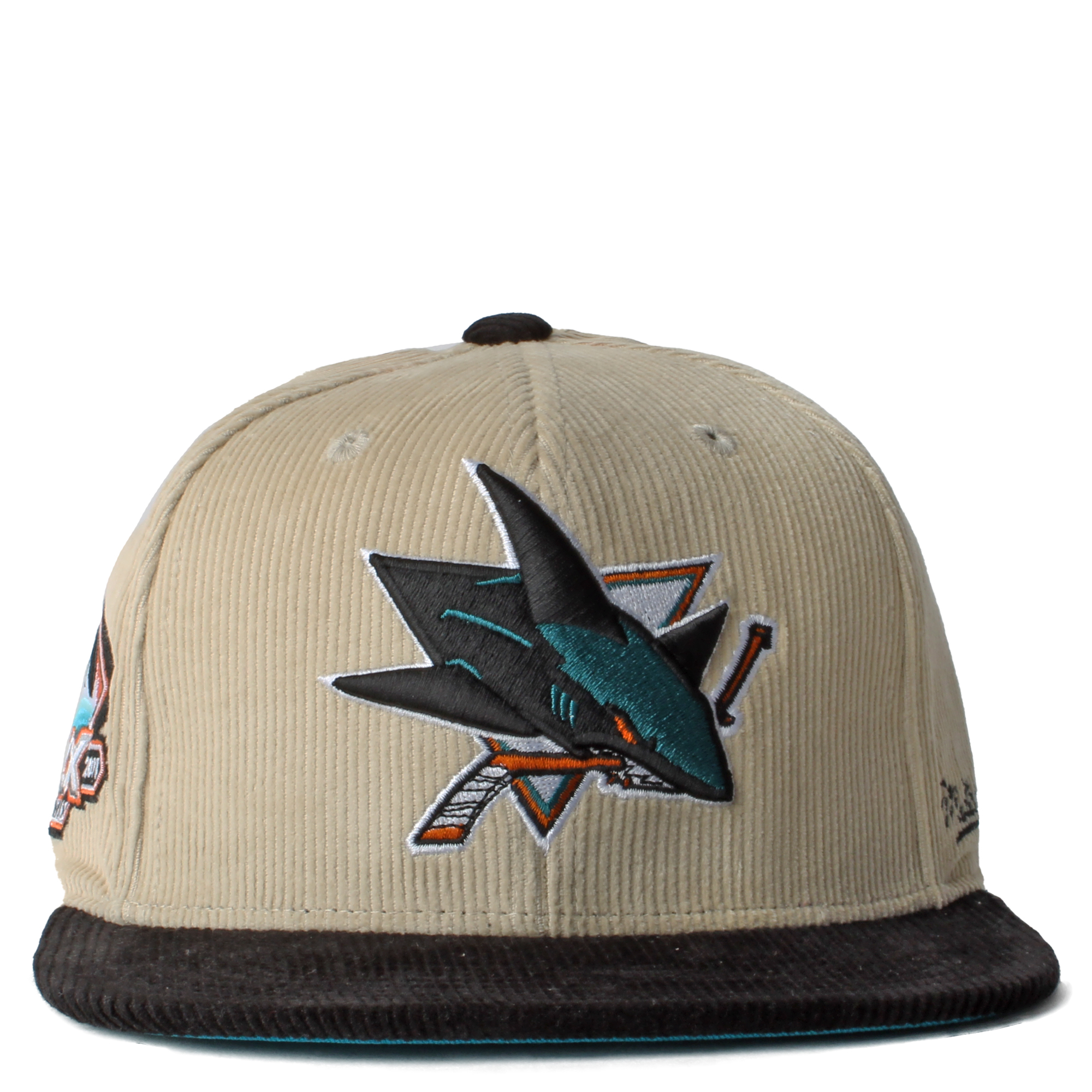 MITCHELL & NESS San Jose Sharks Fitted Hat HHSF5987-SJSYYPPPOFWH