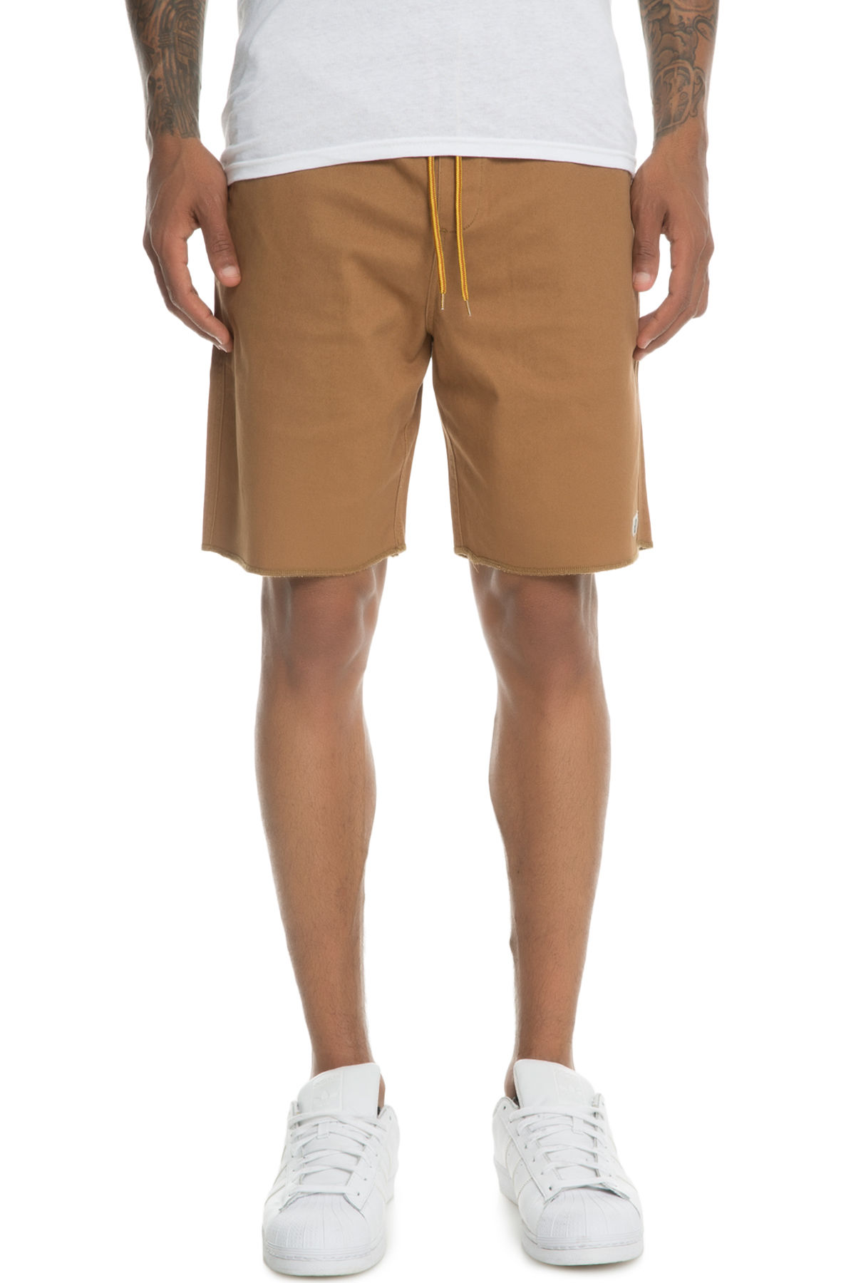 khaki jogger shorts