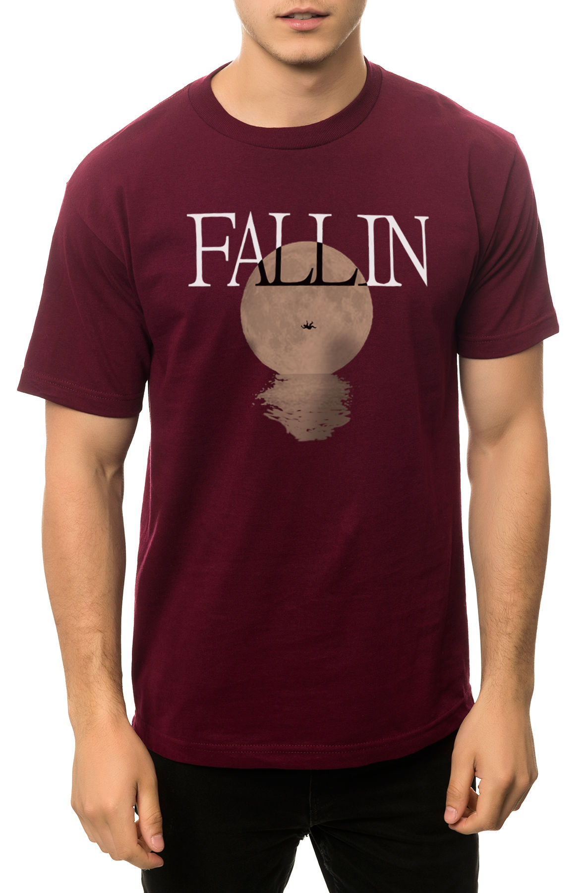 The Fallin Tee in Burgundy