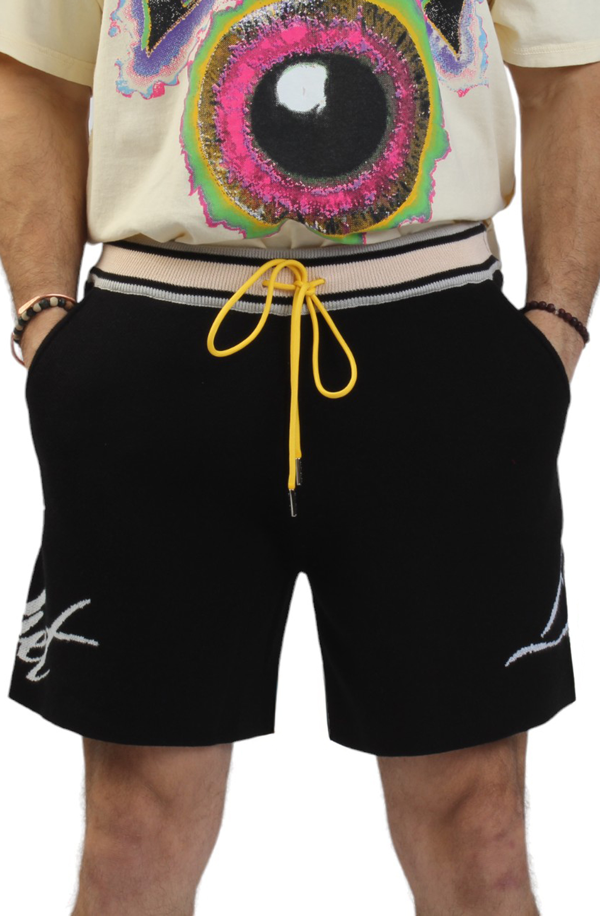 Knitted Script Shorts