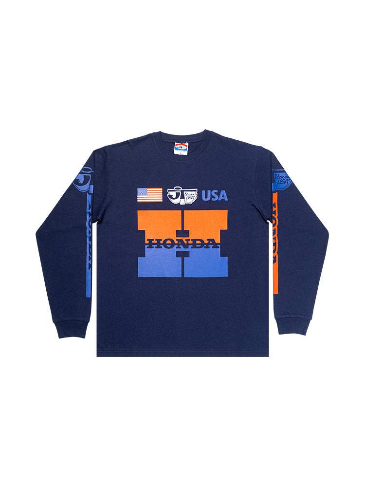 JT Racing x Honda Heritage L/S Tee - Navy