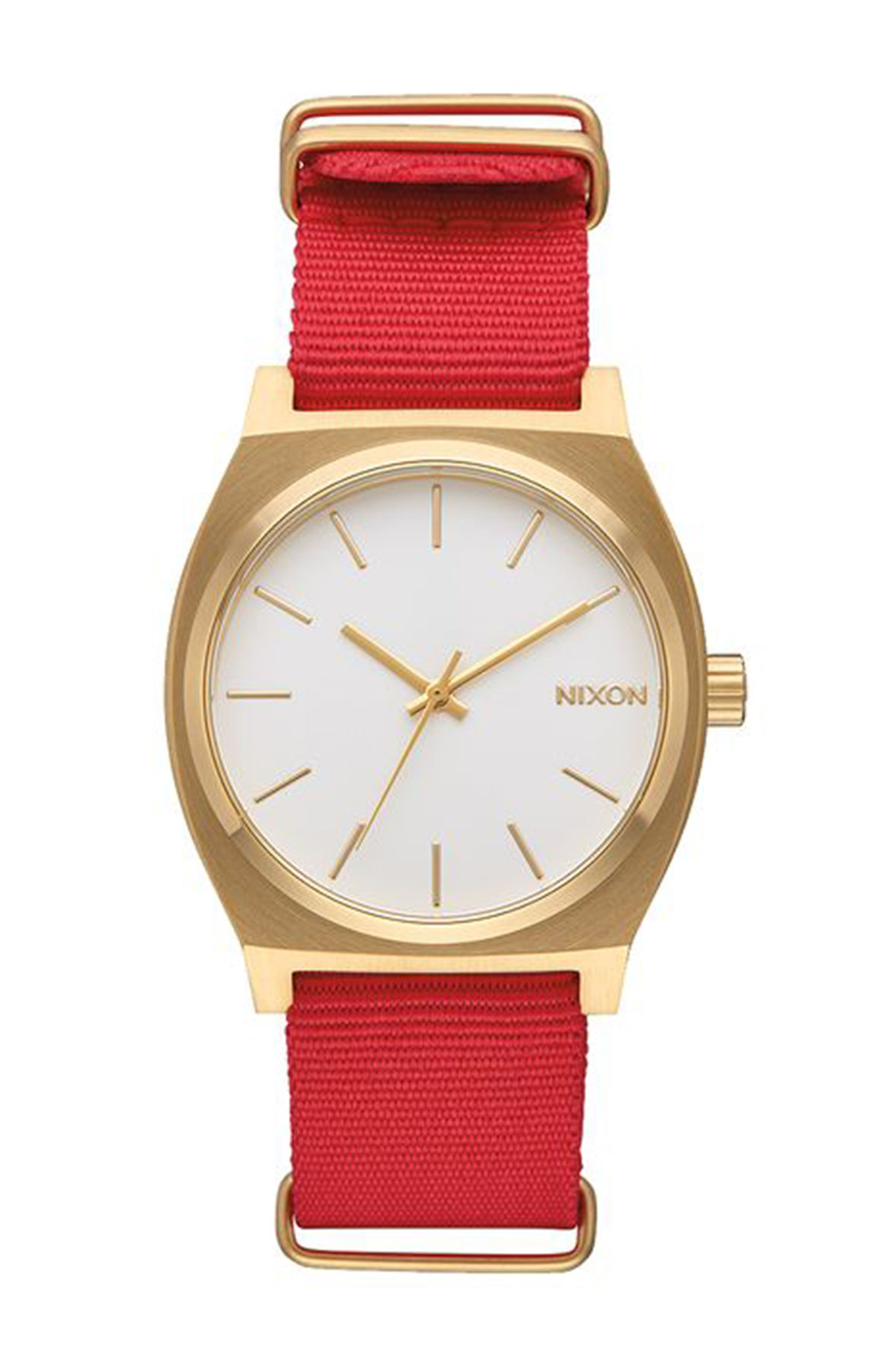 nixon time teller gold red