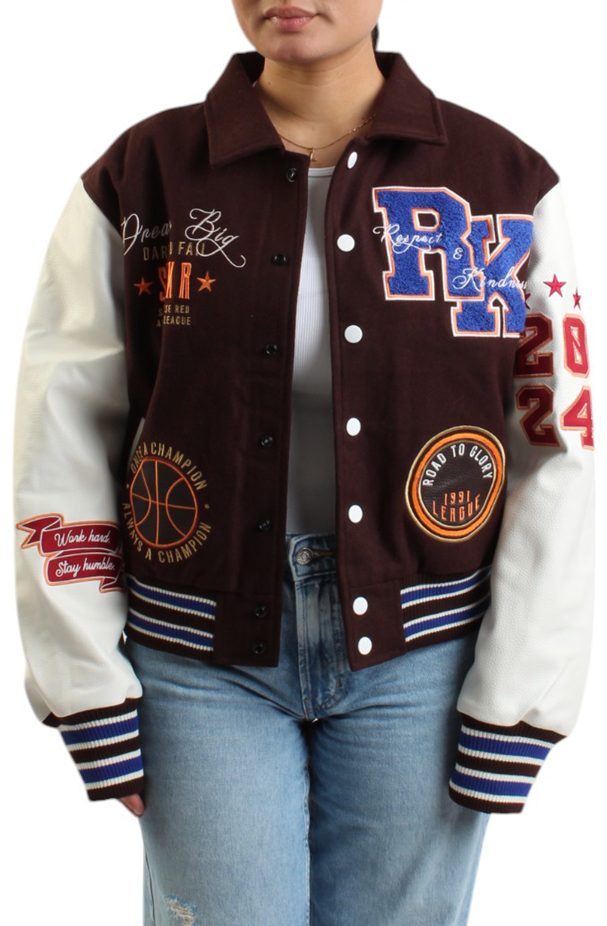 Women's Logo Patch Varsity Jacket