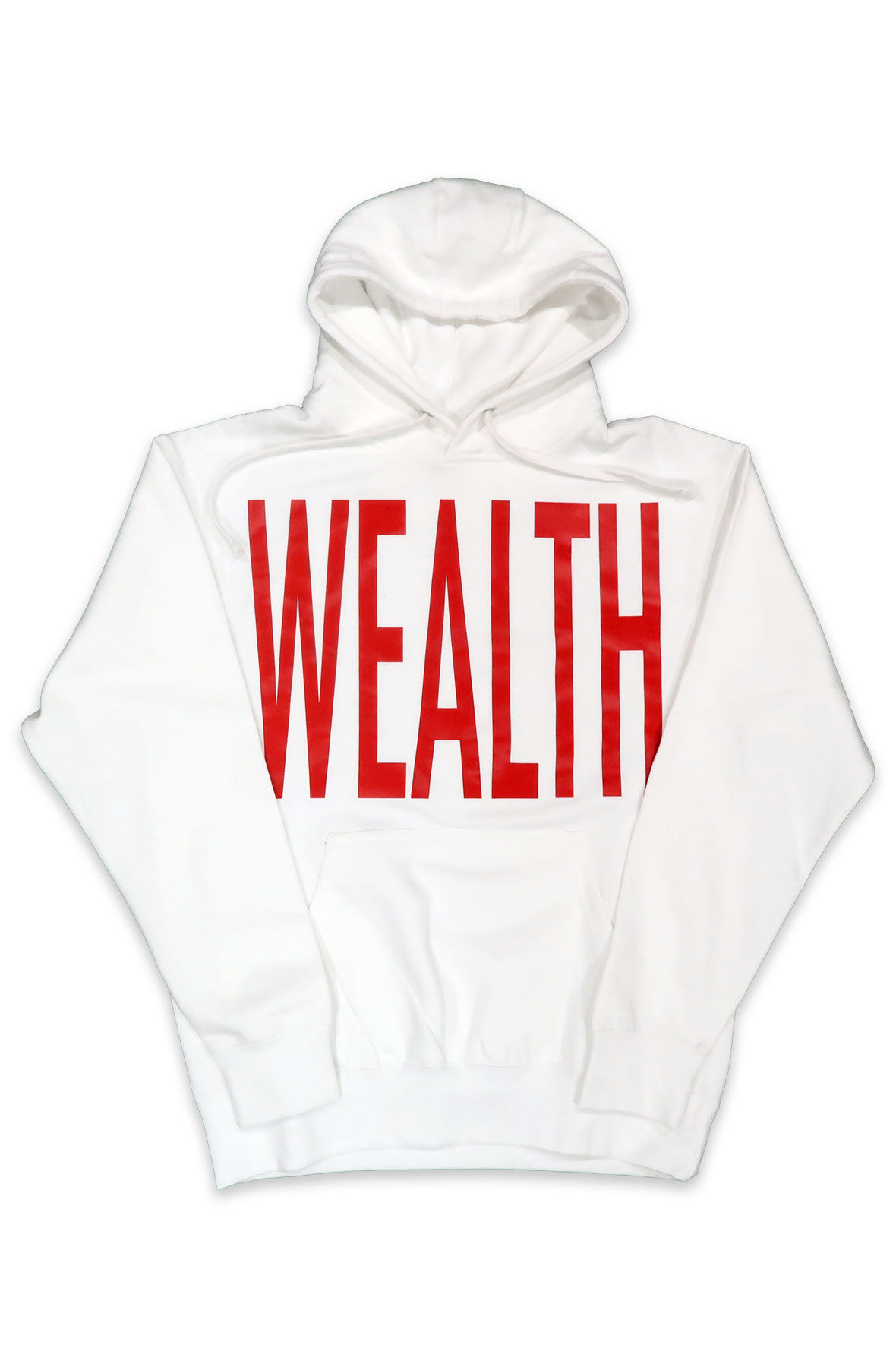 Wealth Hoodie in White and Red