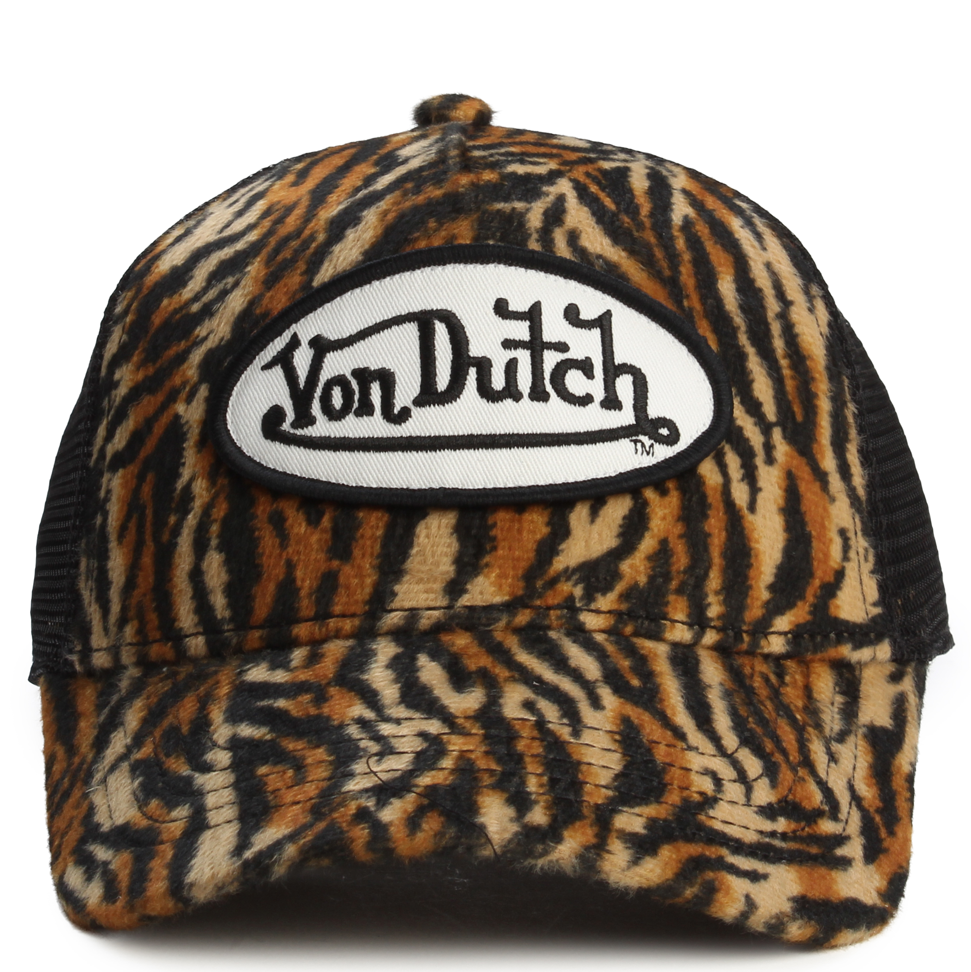Tiger Stripe Velvet Trucker