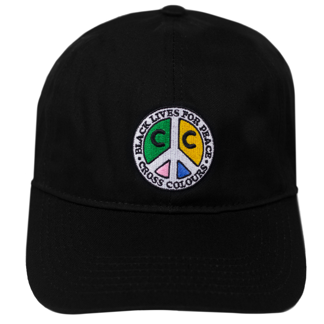 Cross Colours Black Lives For Peace Dad Hat - Black