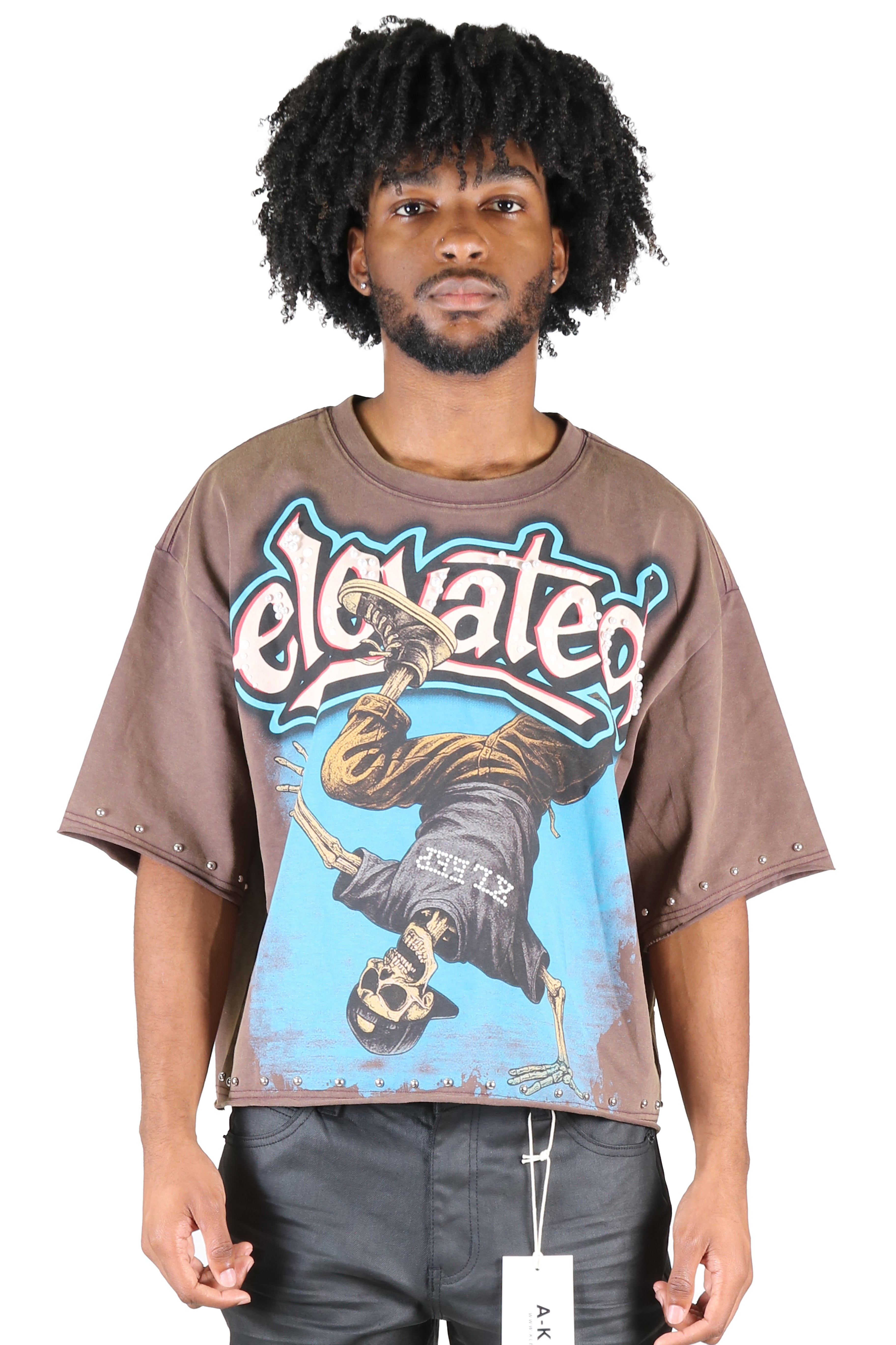 CENSIUS S/N Jersey 3/4 Sleeve Crop Top Tee