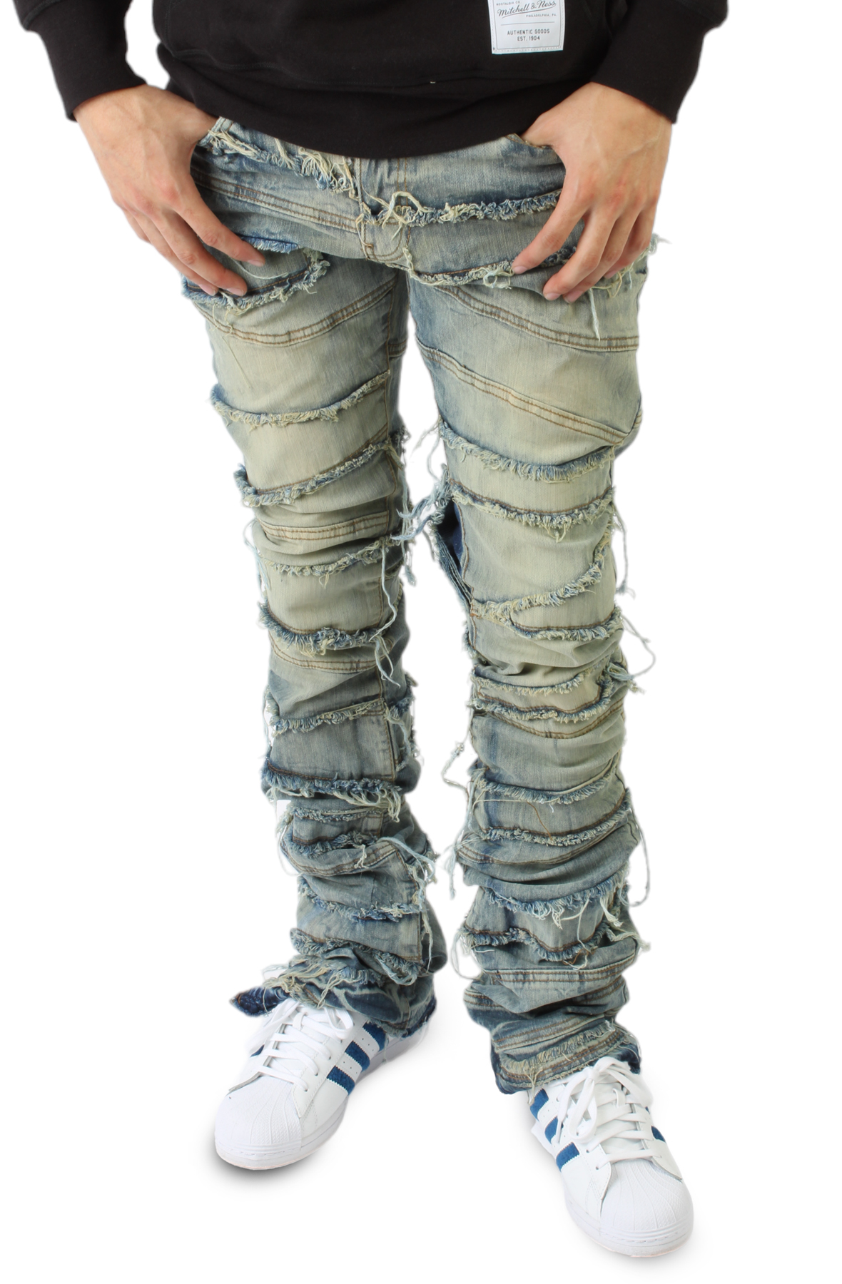 Raw Edge Stacked Jean