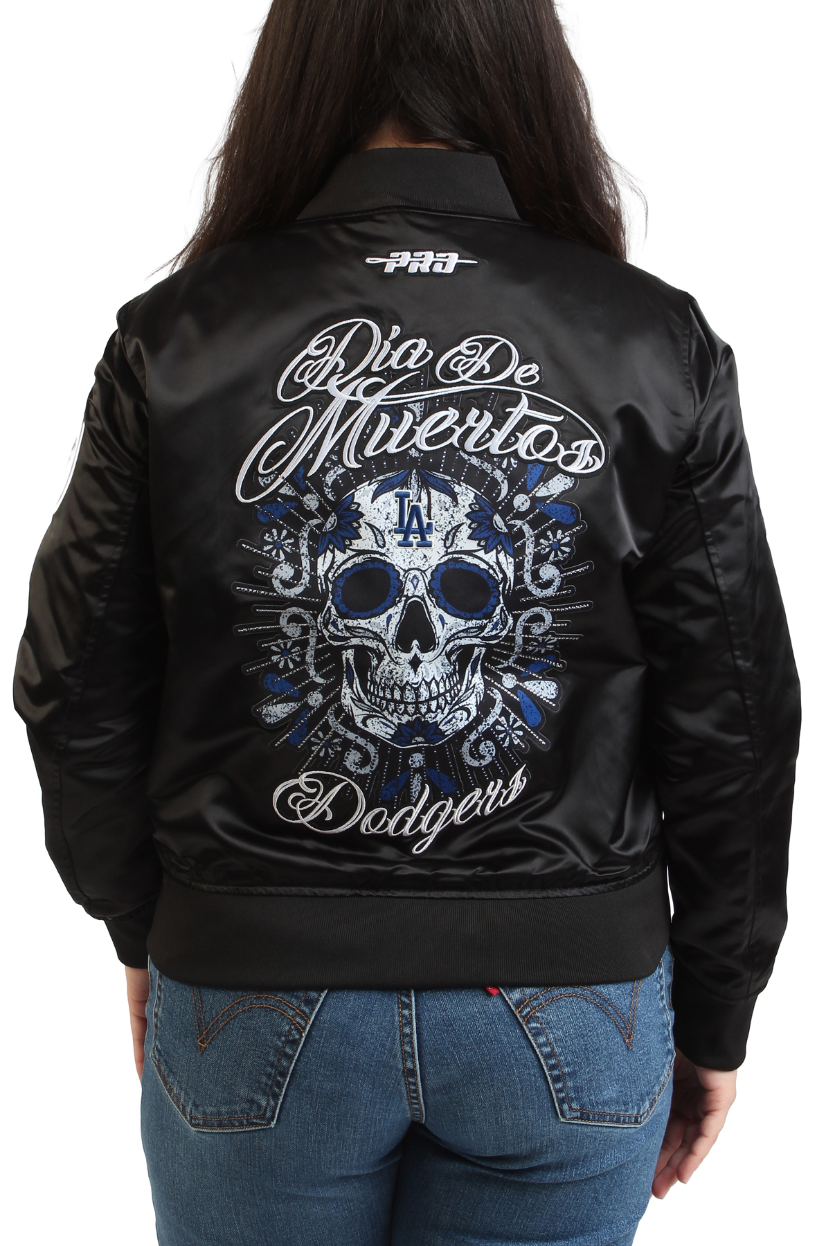 MLB Los Angeles Dodgers Eternal Skull Satin Jacket