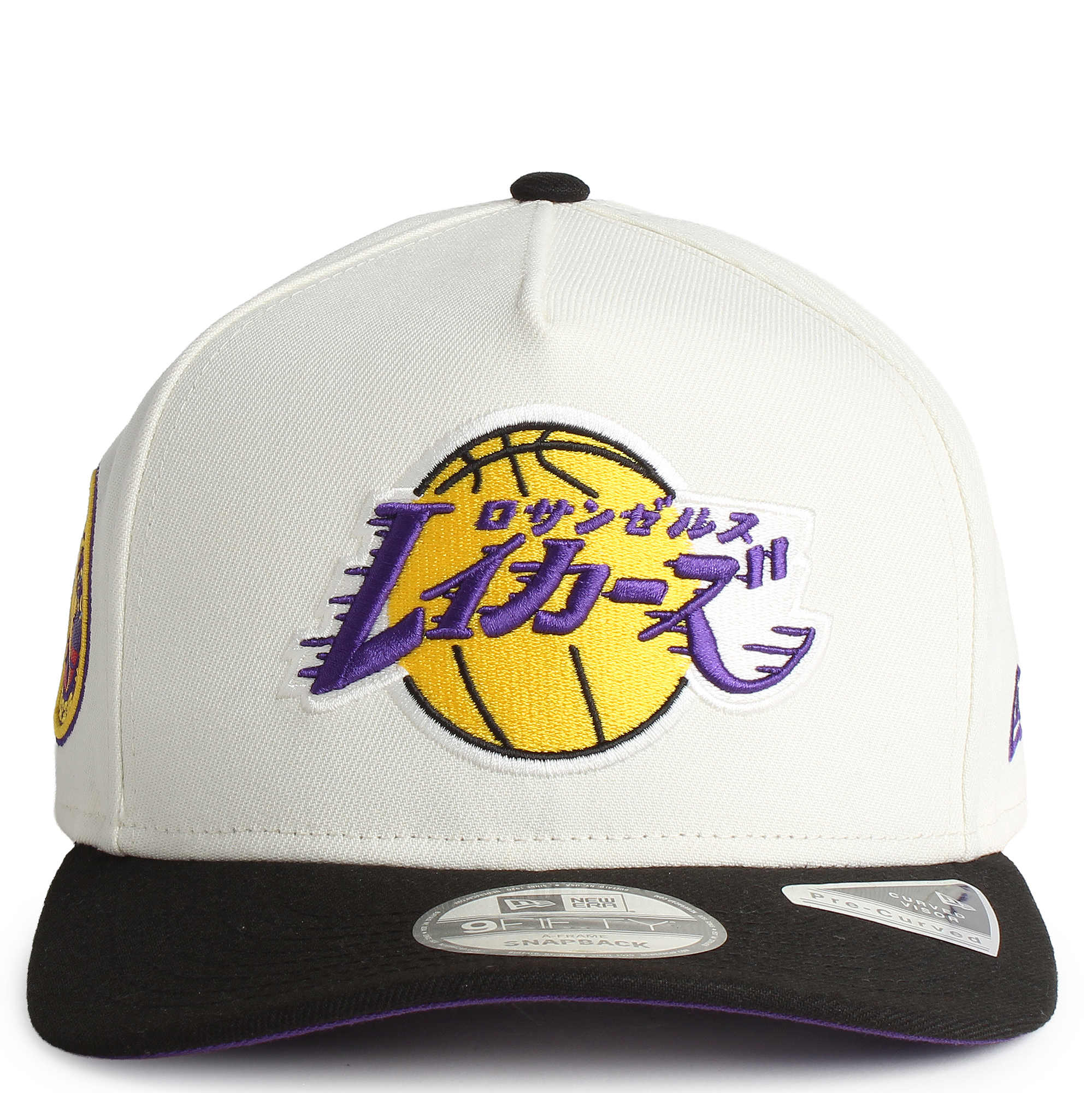 NBA Los Angeles Lakers Katakana Pre-Curved 9FIFTY A-Frame Snapback