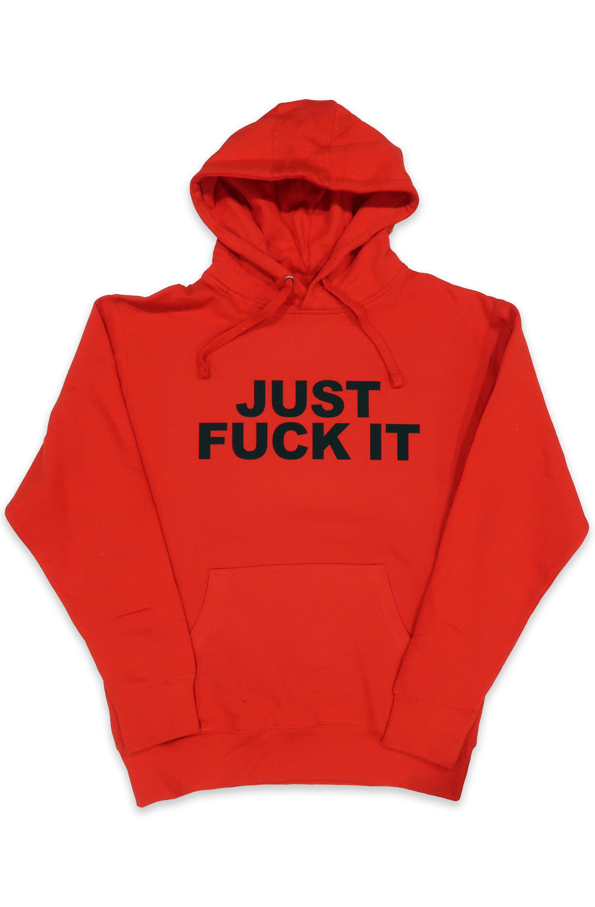 Just Fuck It Hoodie in Red and Black