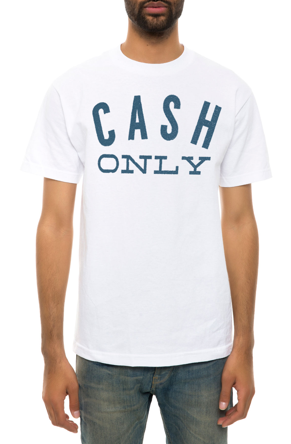 HOWIE DEW The Cash Only Tee in White SV-CASHONLY-TEE-WHT - PLNDR