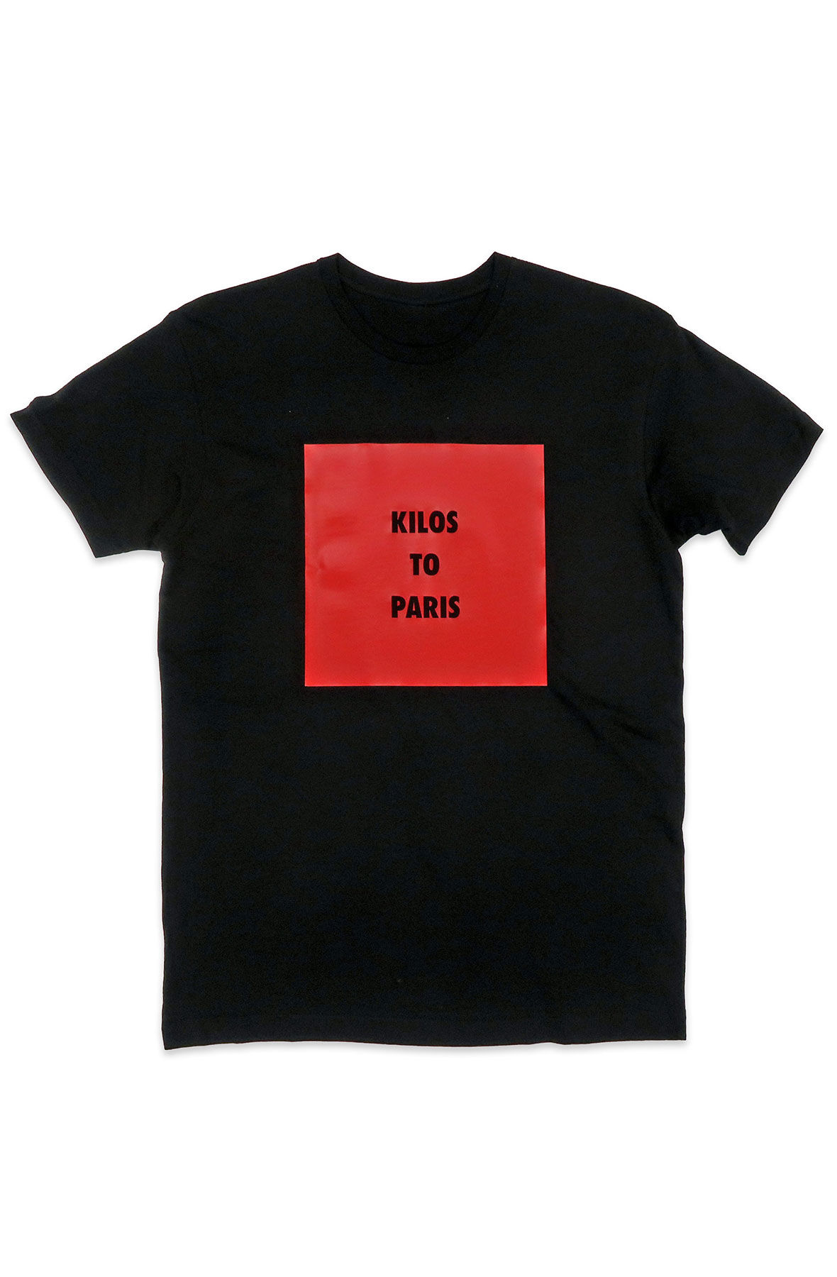 Kilos To Paris Block Tee in Black and Red