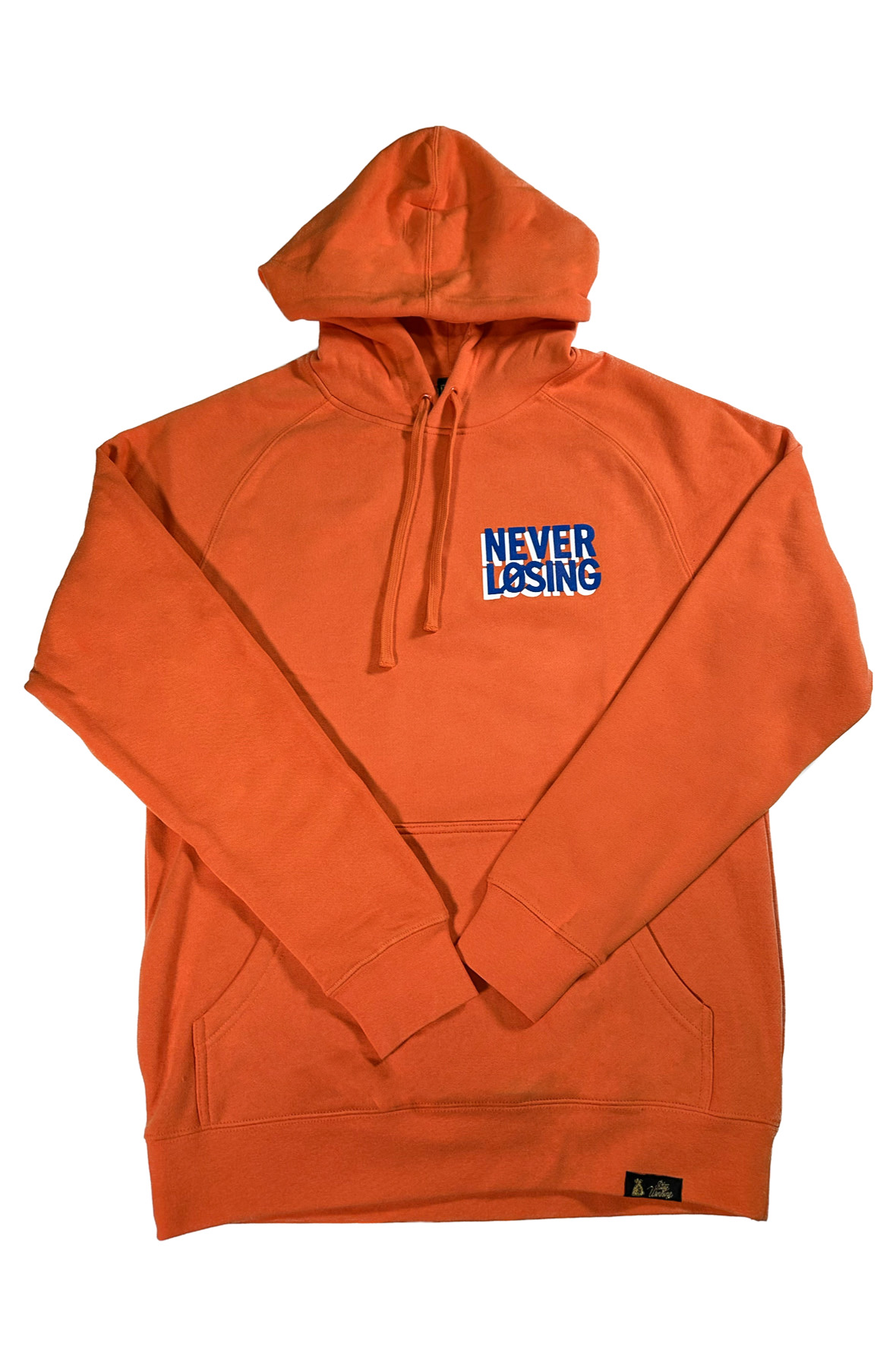 Stay Winning Never Losing Shadow Logo Orange Hoodie