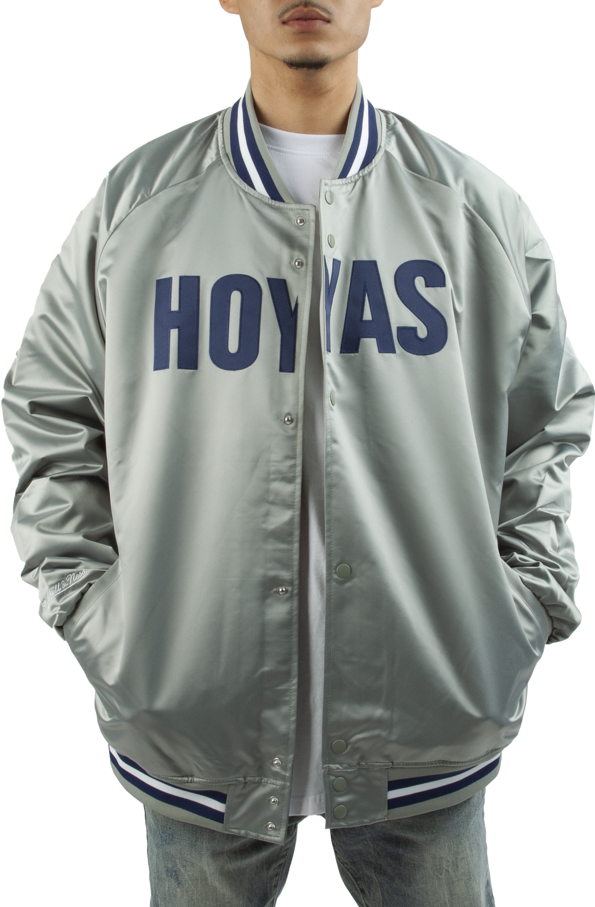 Georgetown Hoyas Mitchell & Ness Head Coach Pullover Hoodie - Navy