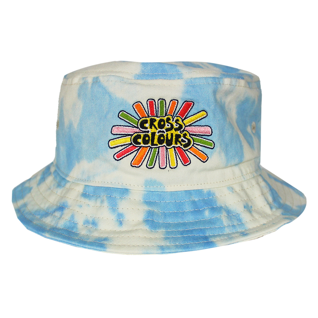 Cross Colours Sunshine Logo Bucket Hat - Tie Dye Cloud