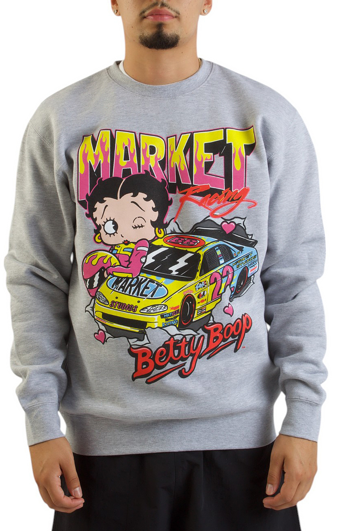 Betty Boop Racing Crewneck Sweatshirt