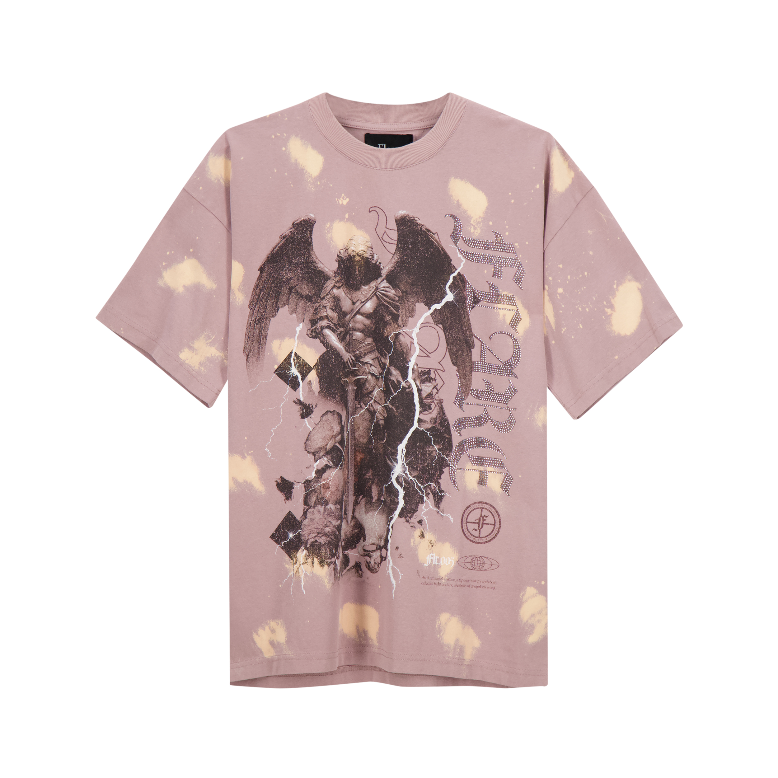 Devine Watcher T Shirt Dusty Pink Tie Dye