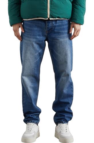 E15 Relaxed Fit Denim Jeans - Indigo Mid Wash