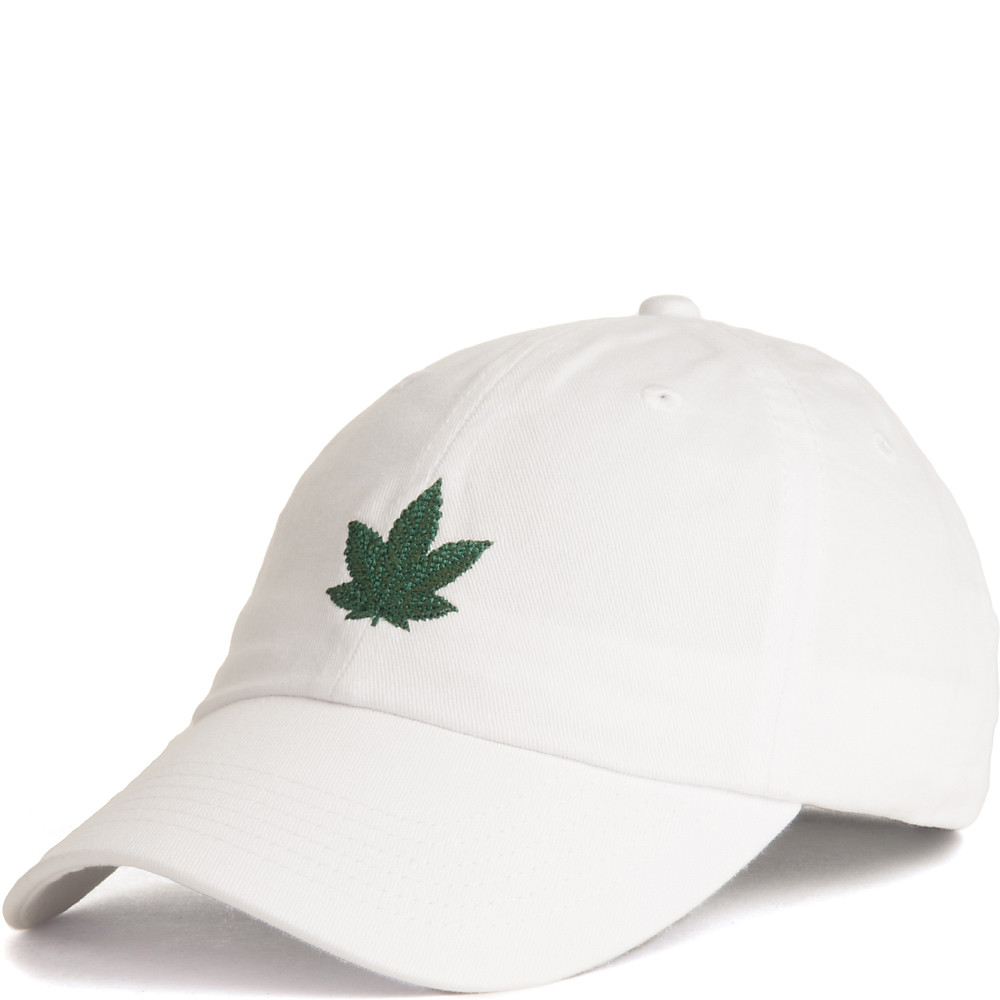 Leaf Strapback Hat White