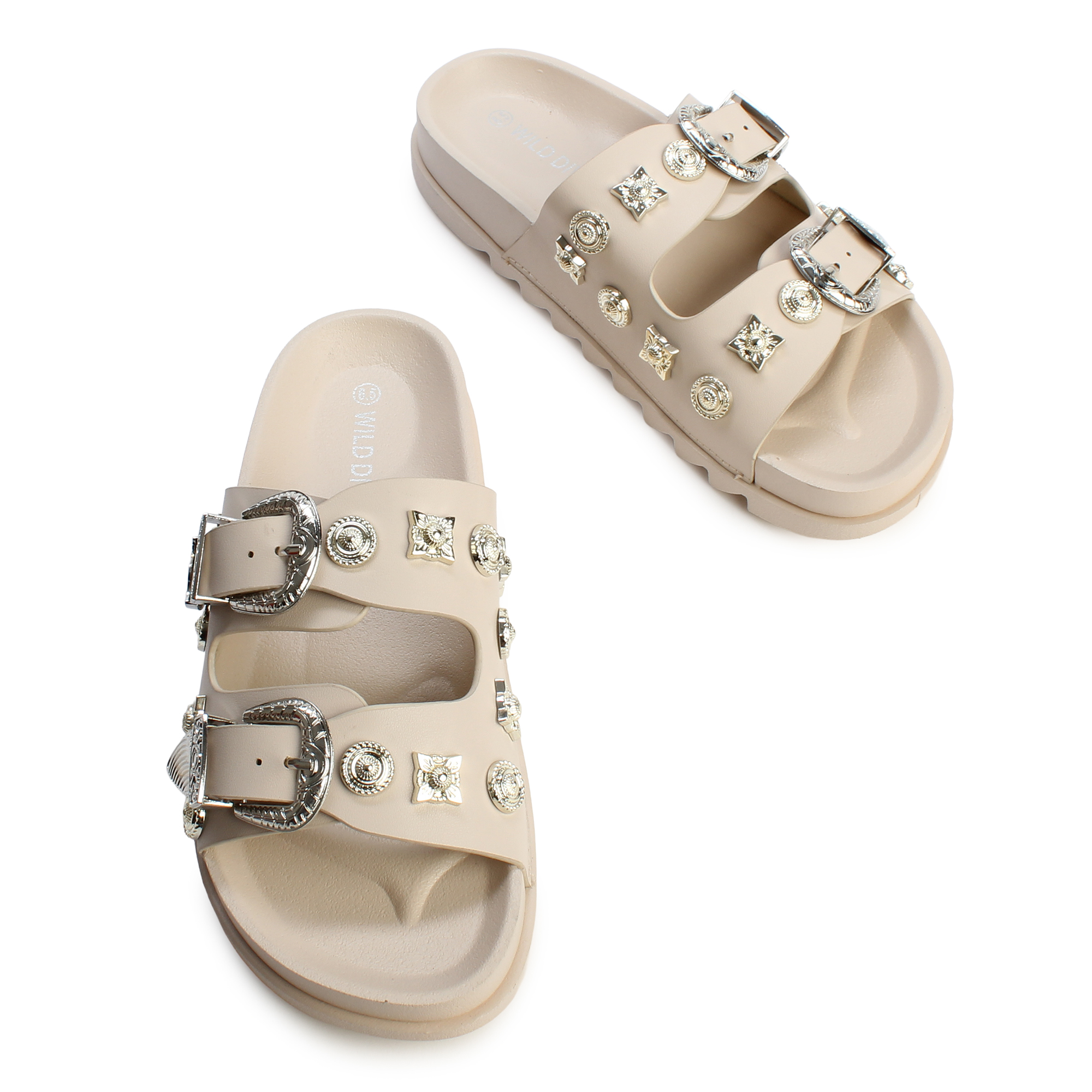Aileen-20 Studded Buckle Slide