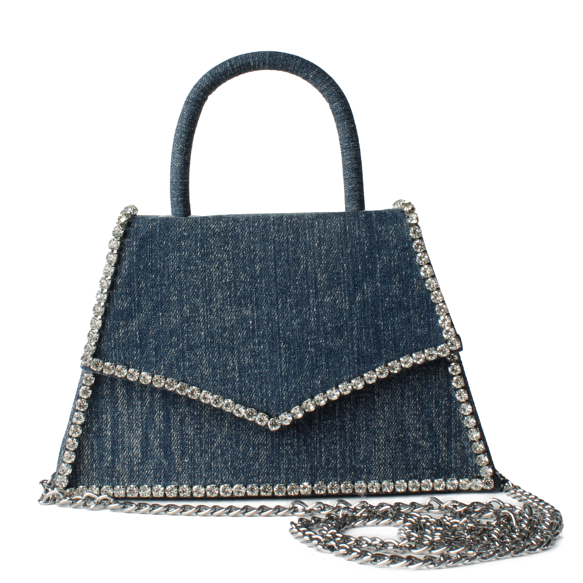 Denim Rhinestone Purse