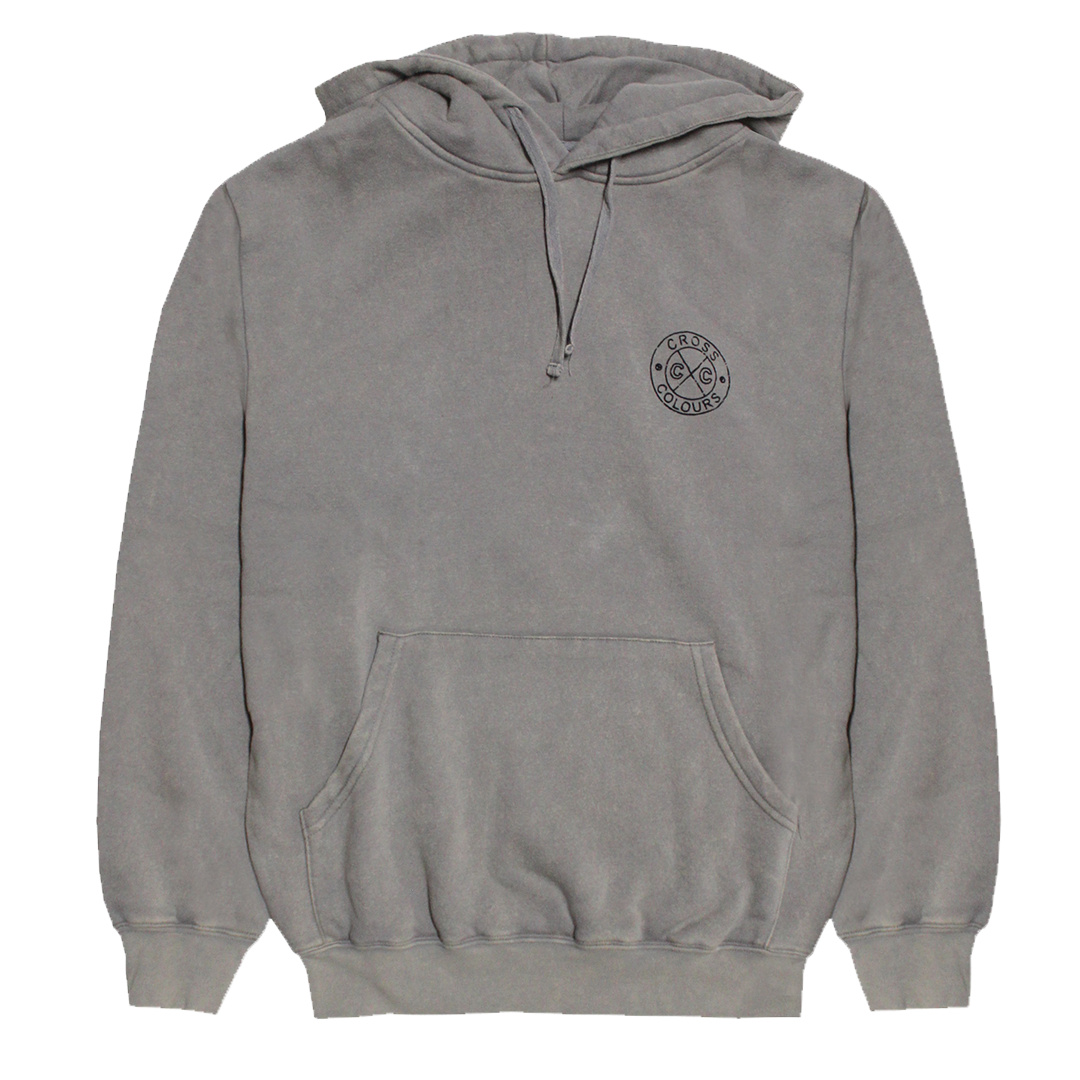 Cross Colours Tupac Stencil hoodie - Mineral Gray