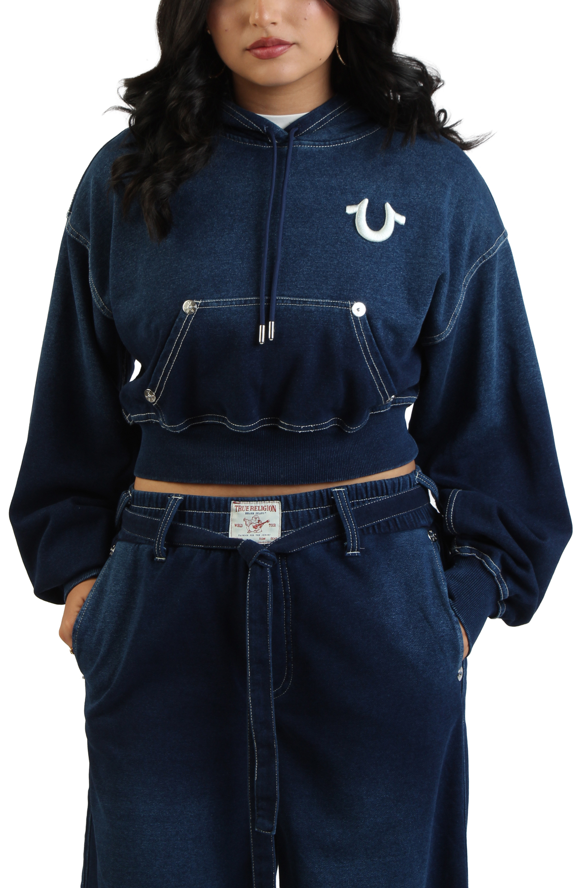 Big T Buddha Crop Zip-Up Hoodie