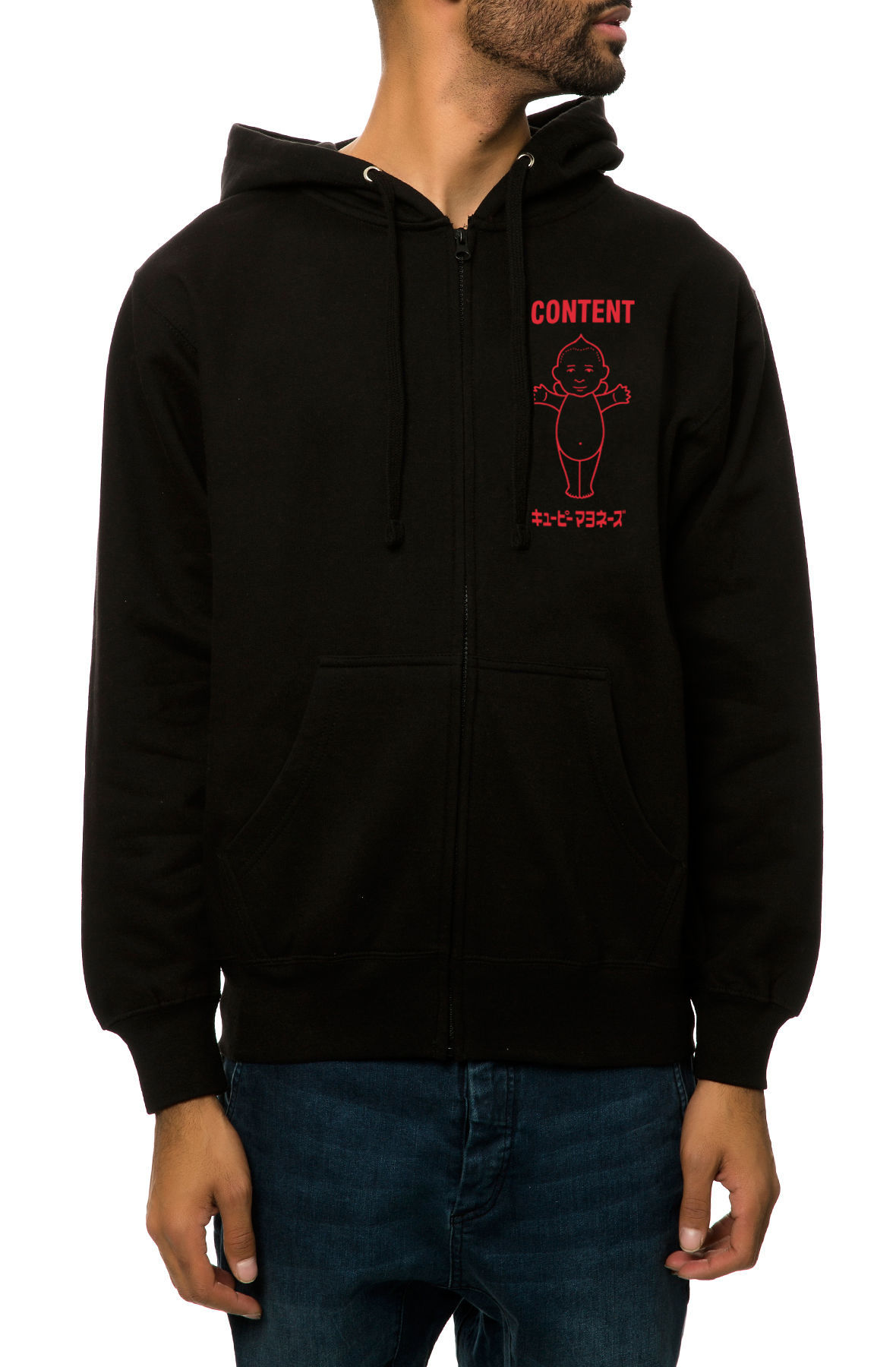 The Kewby Doll Zip-Up Hoodie in Black