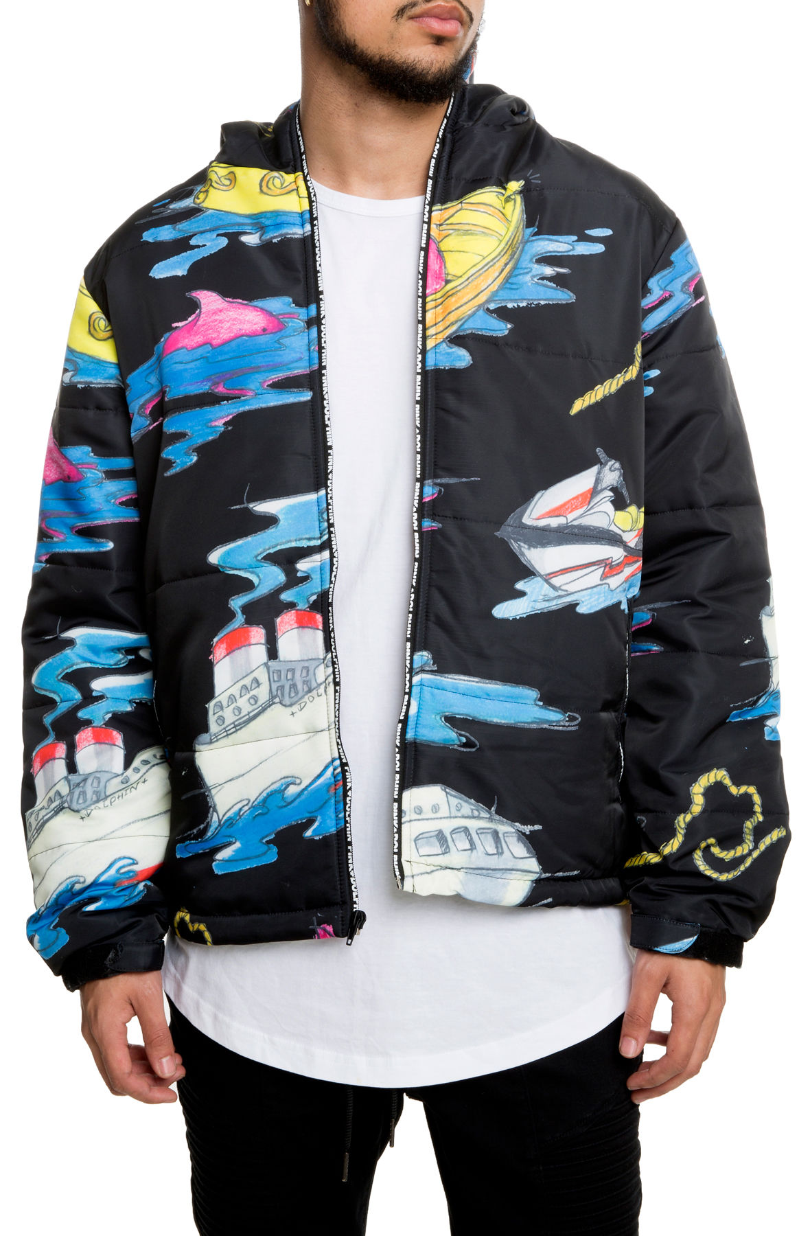 PINK DOLPHIN The Sail Away Puffer in Black OH11805SAJBL2 - Karmaloop