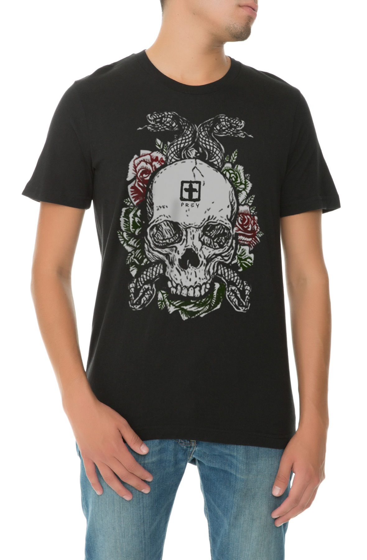 The Prey Skull Tee in Black