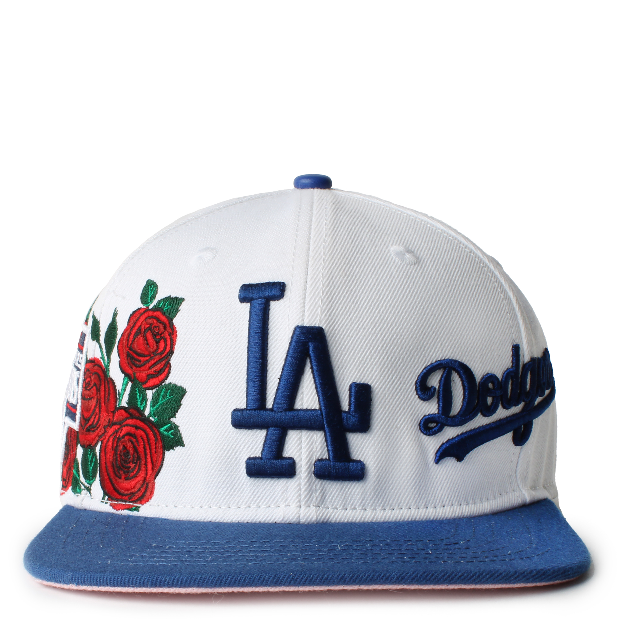 Pro Standard Dodgers Rose Red Snapback Hat White