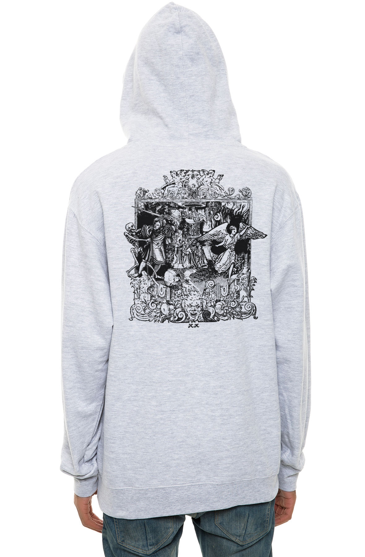 The Dance with Death Hoodie in Heather Grey