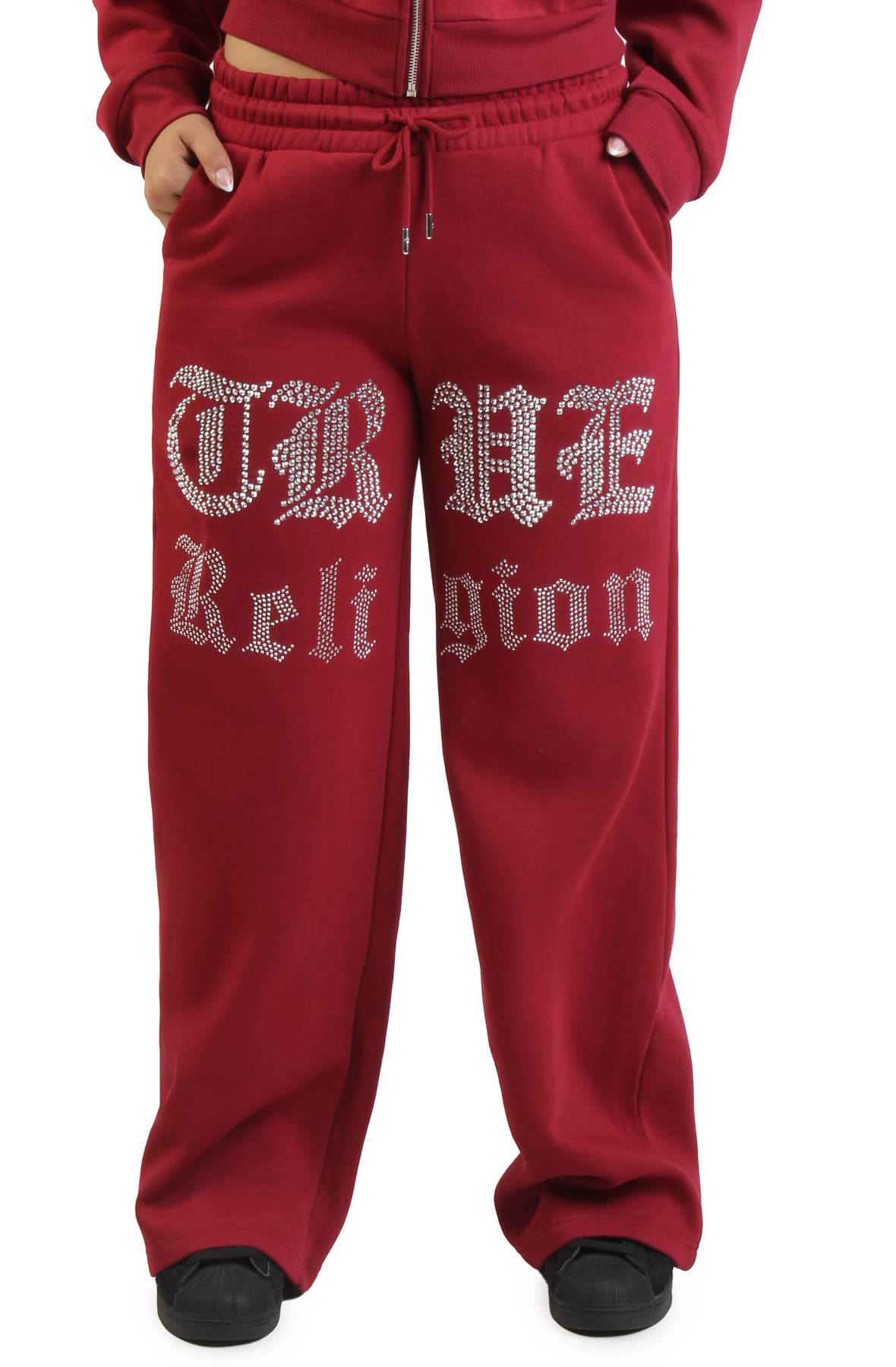 Crystal Script Wide Leg Sweatpant