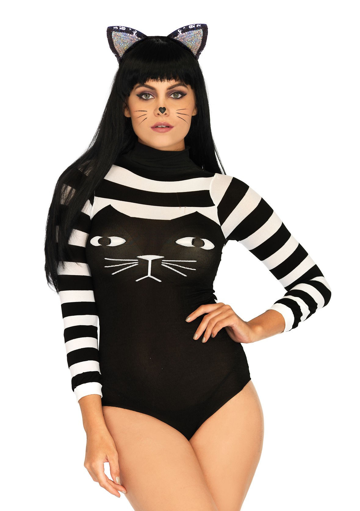 Nylon spandex striped cat body