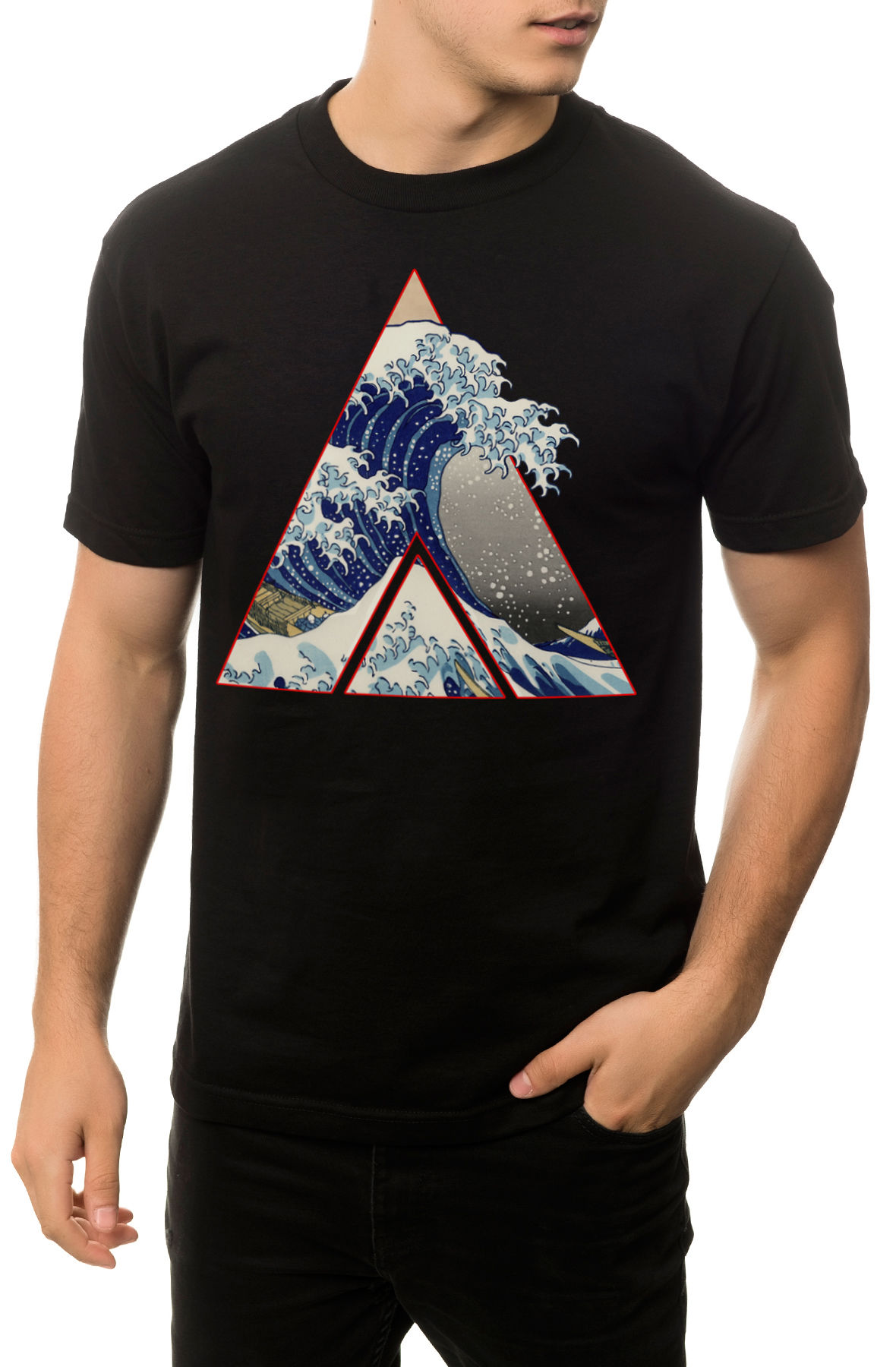 The Hokusai Wave Tee in Black