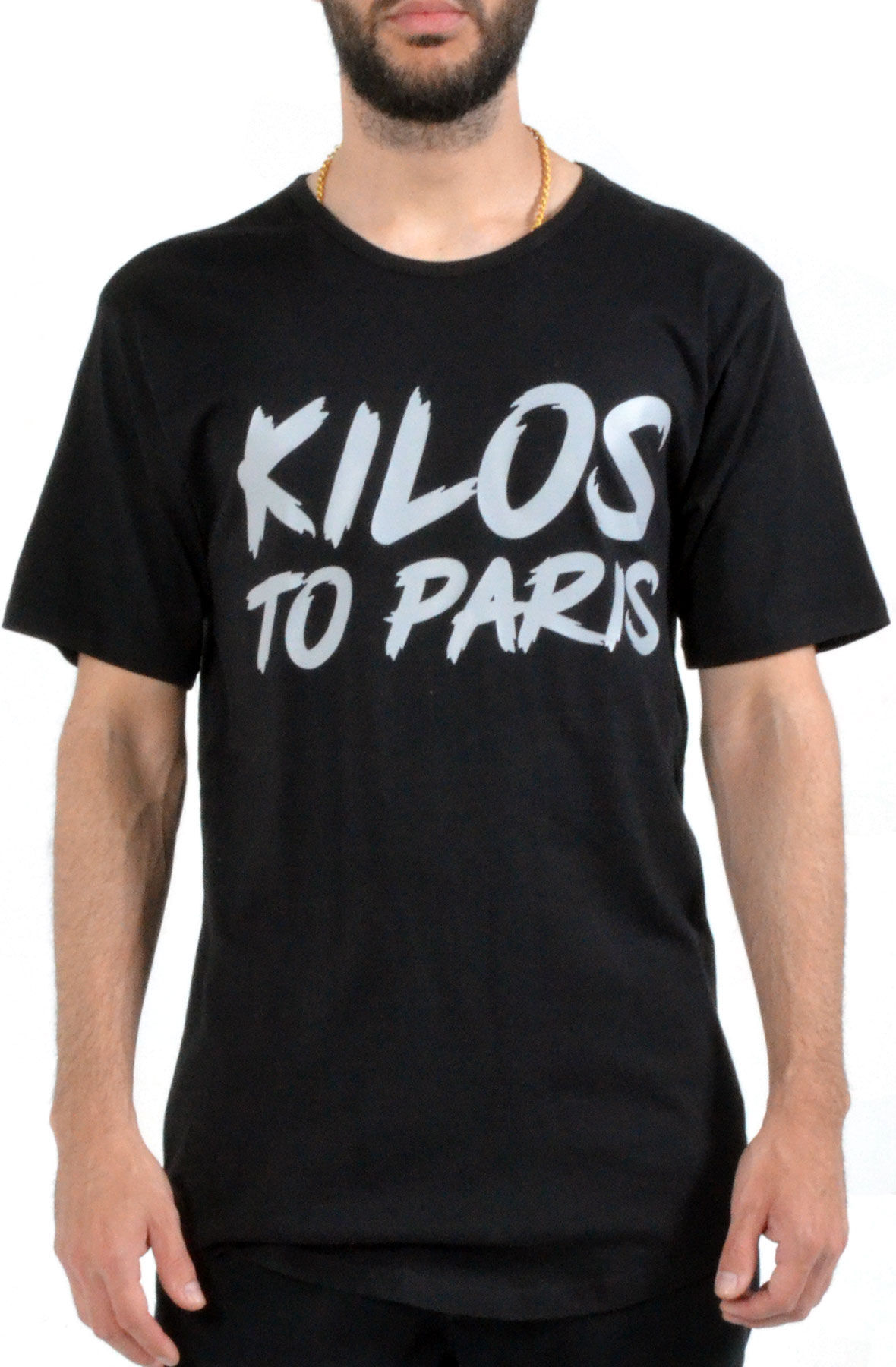 Basic Kilos To Paris Tee in Black and Gray