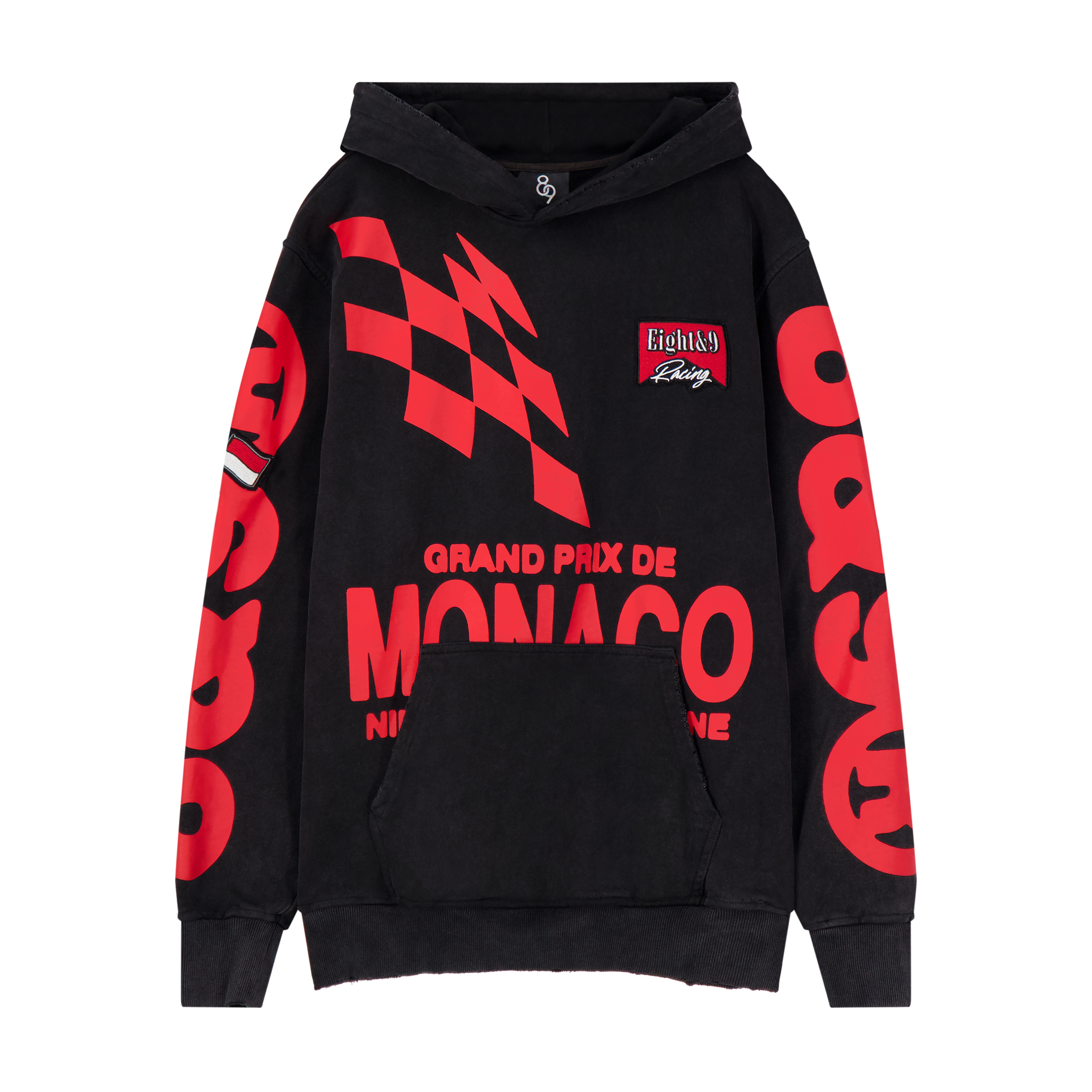 Grand Prix Knock Pullover Black Hoodie