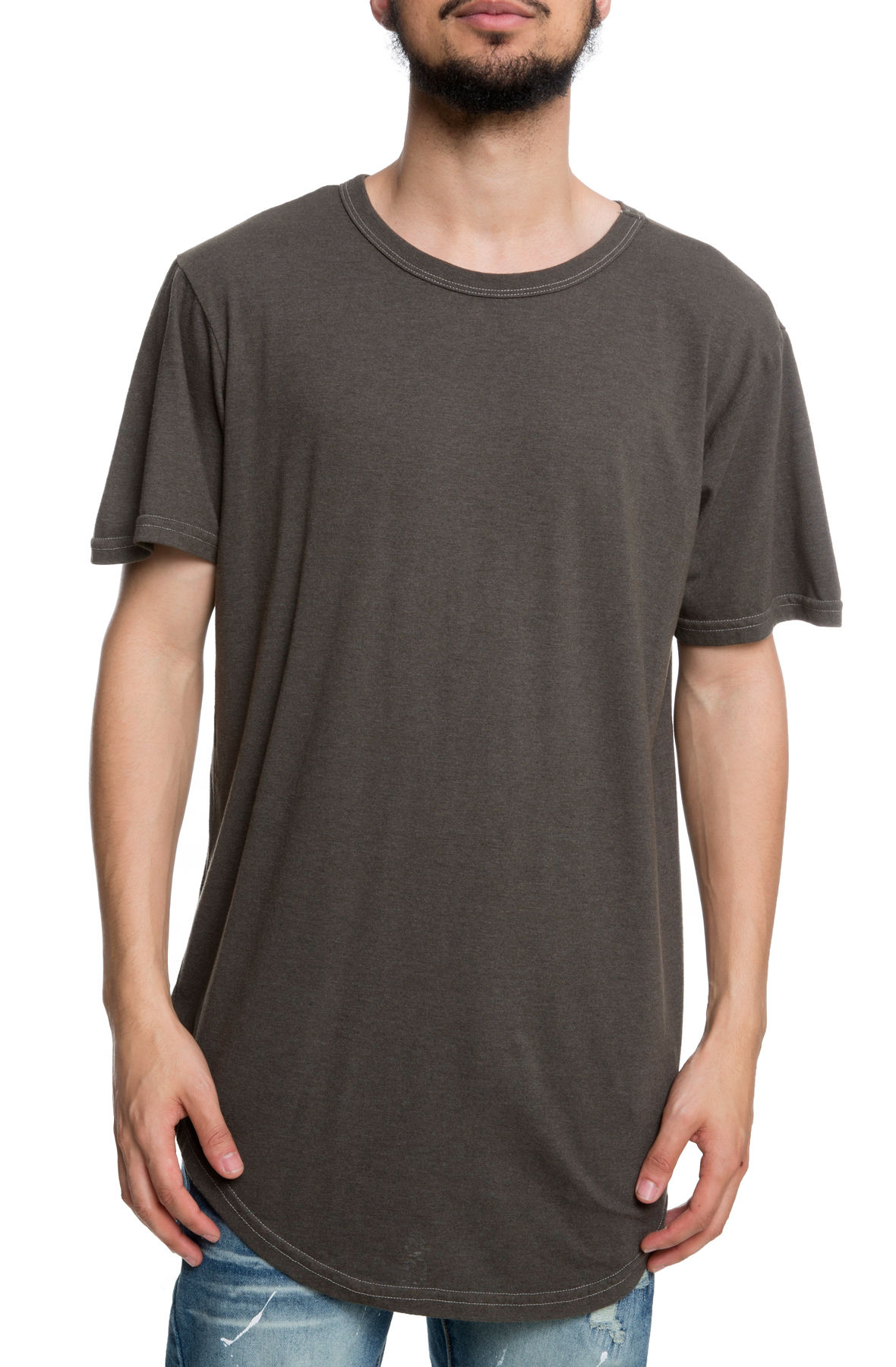 The CB Tall Scoop Tee in Charcoal