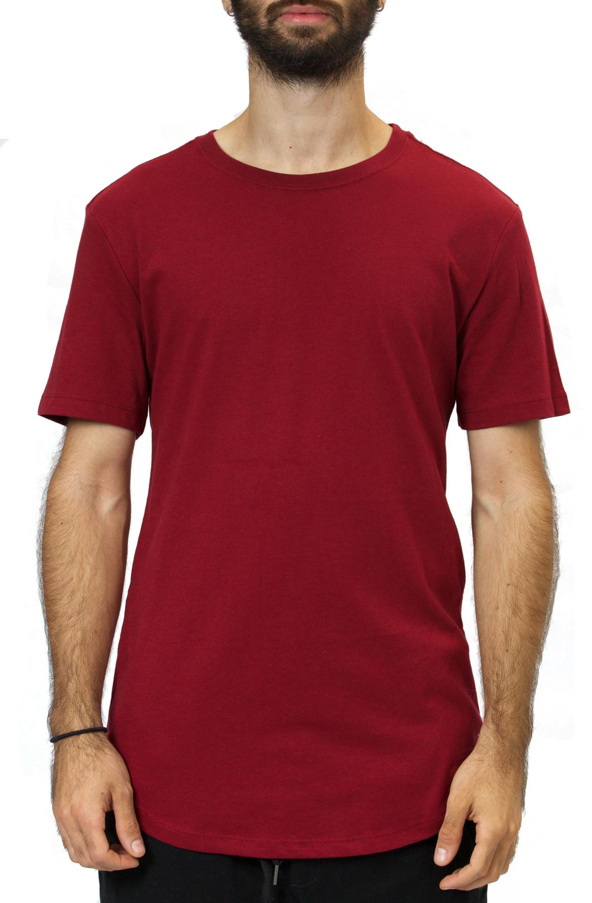 Zipper Long Tee in Burgundy