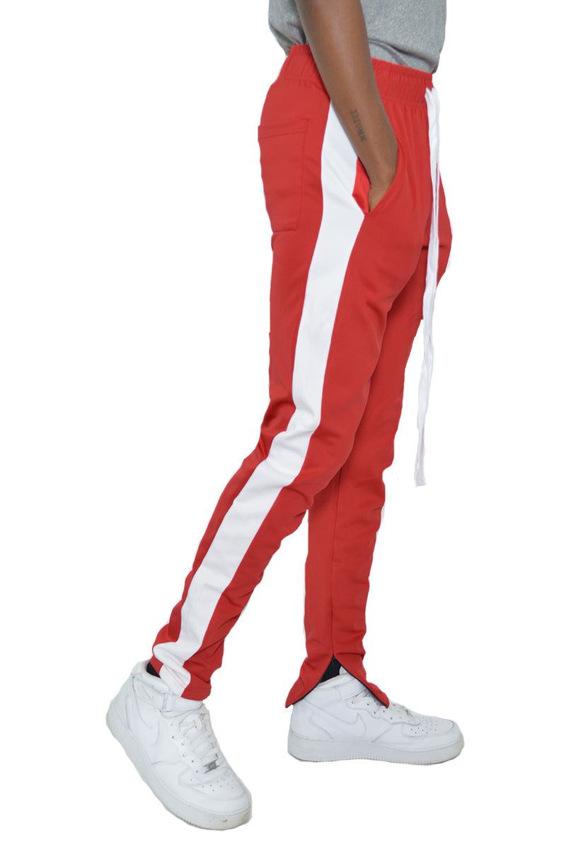  Weiv Solid Single Stripe Track Pant Jogger Athletic Pants with  Ankle Zipper Aqua : Clothing, Shoes & Jewelry