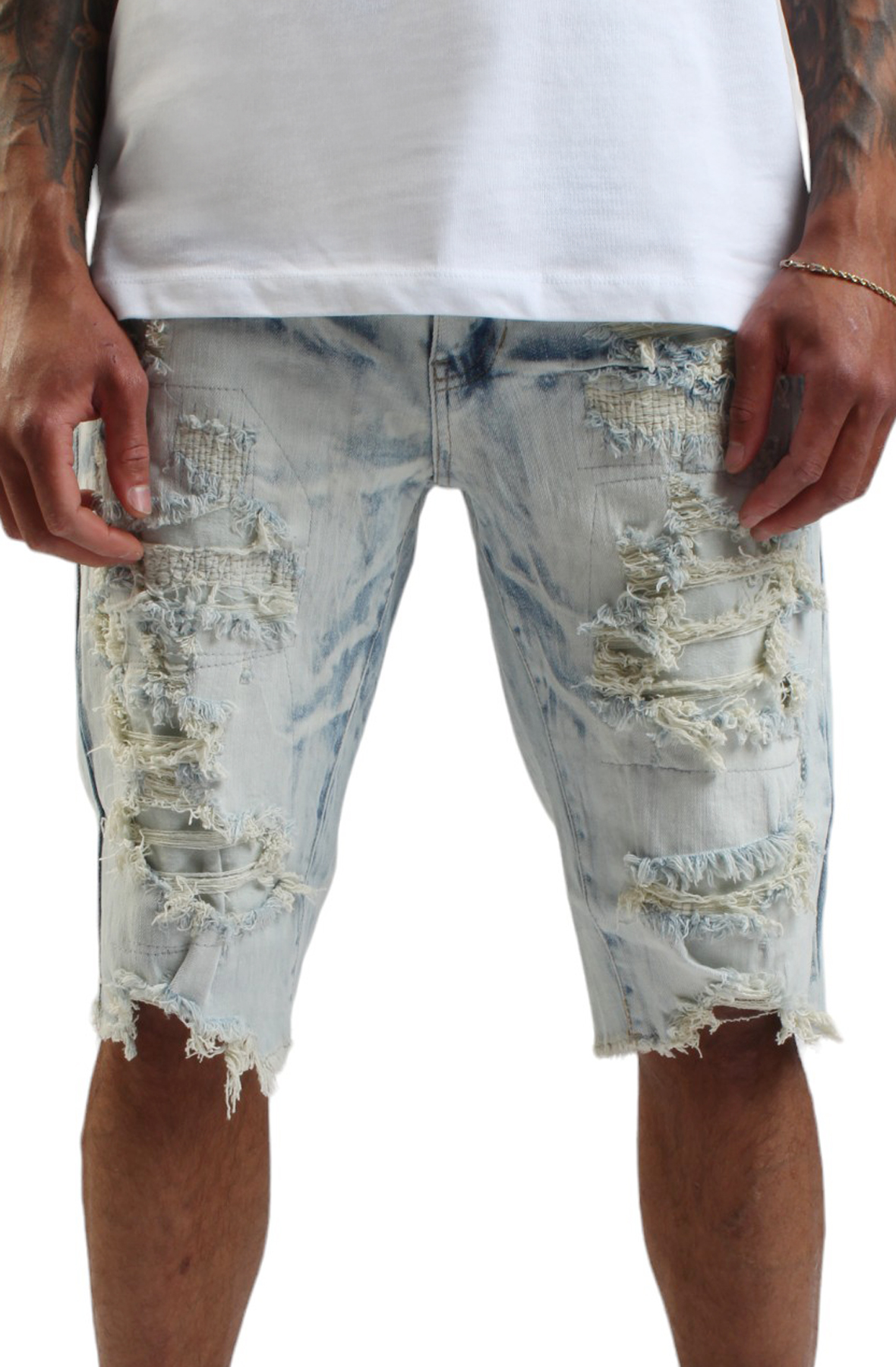 Distressed Denim Short