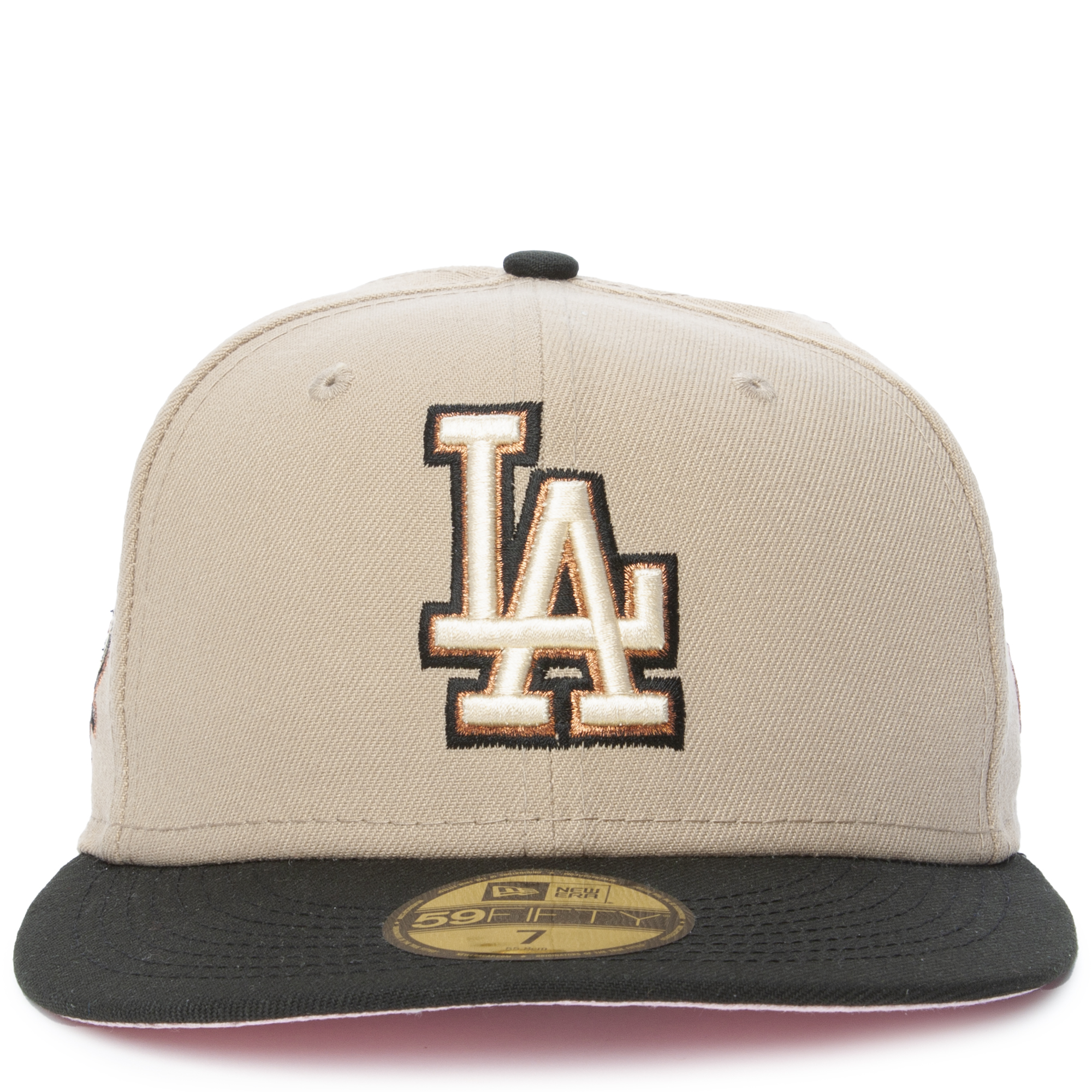 Men's New Era Black Los Angeles Dodgers Side Patch 59FIFTY Fitted Hat